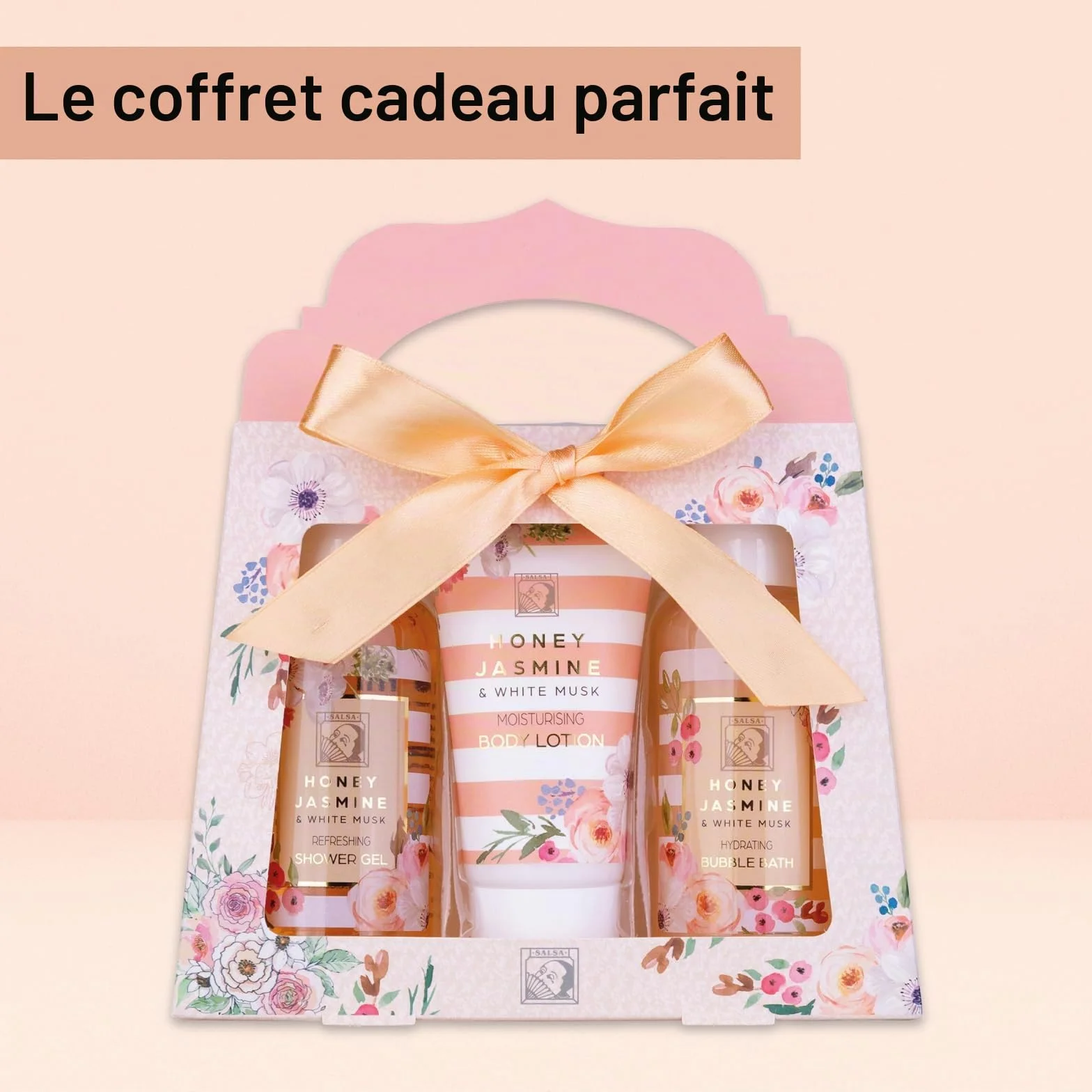 Accentra Coffret Cadeau Femmes HONEY JASMINE 3 Pièces Gel Douche Lotion Corps Bain Moussant