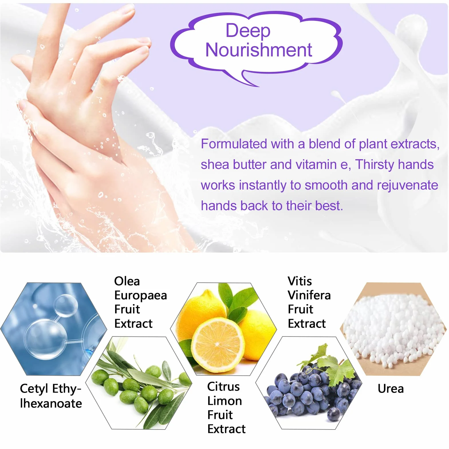 Gants de Masque Hydratants Exfoliants au Miel avec Collagène, Anti-âge, Réparation de Peau Rugueuse (Lavande et miel)