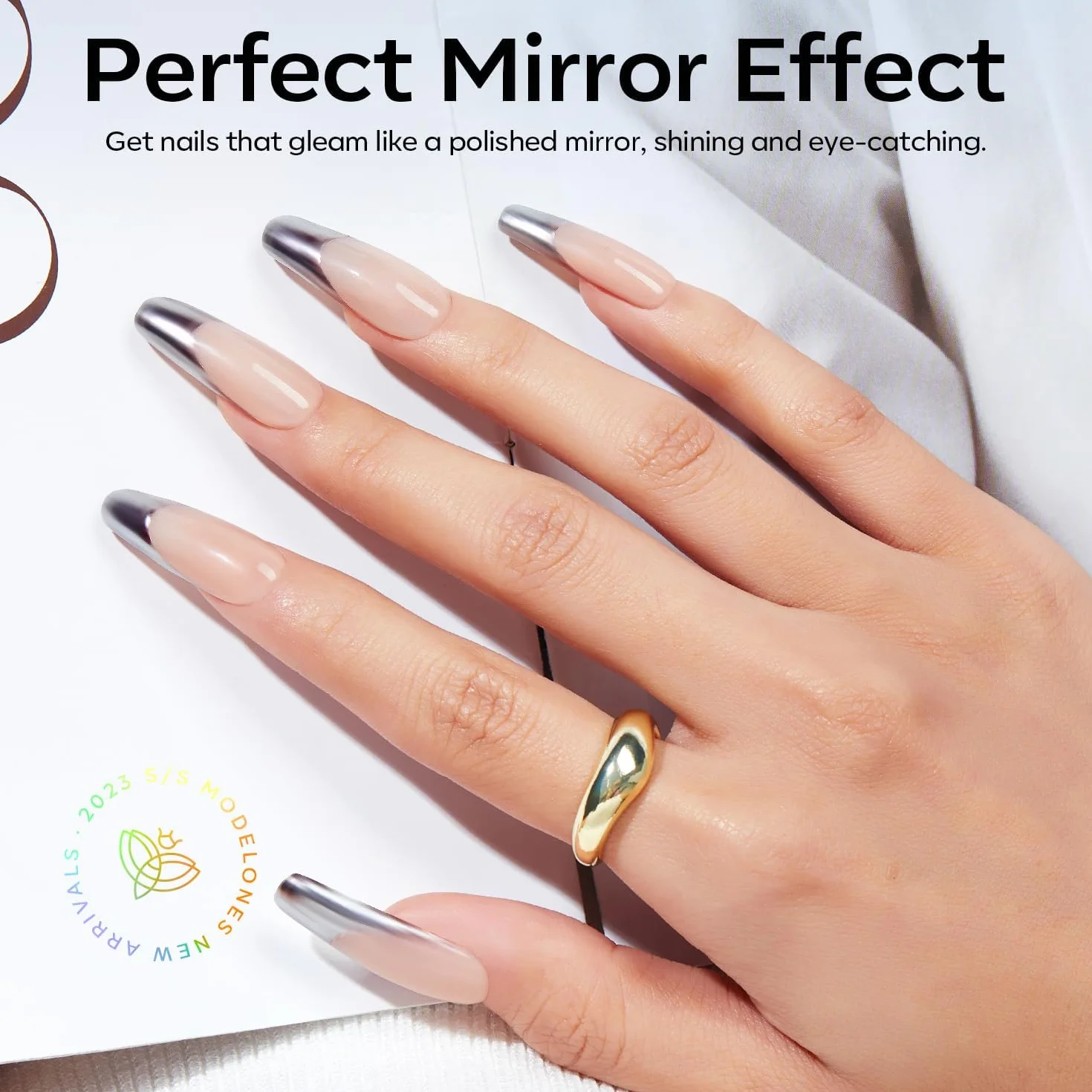 MODELONES Perle Poudre Ongles Blancs 13PCS Vernis Fards Poudre Métaux Brillants Nuanciers Ongles Palettes Yeux Stylo Détail
