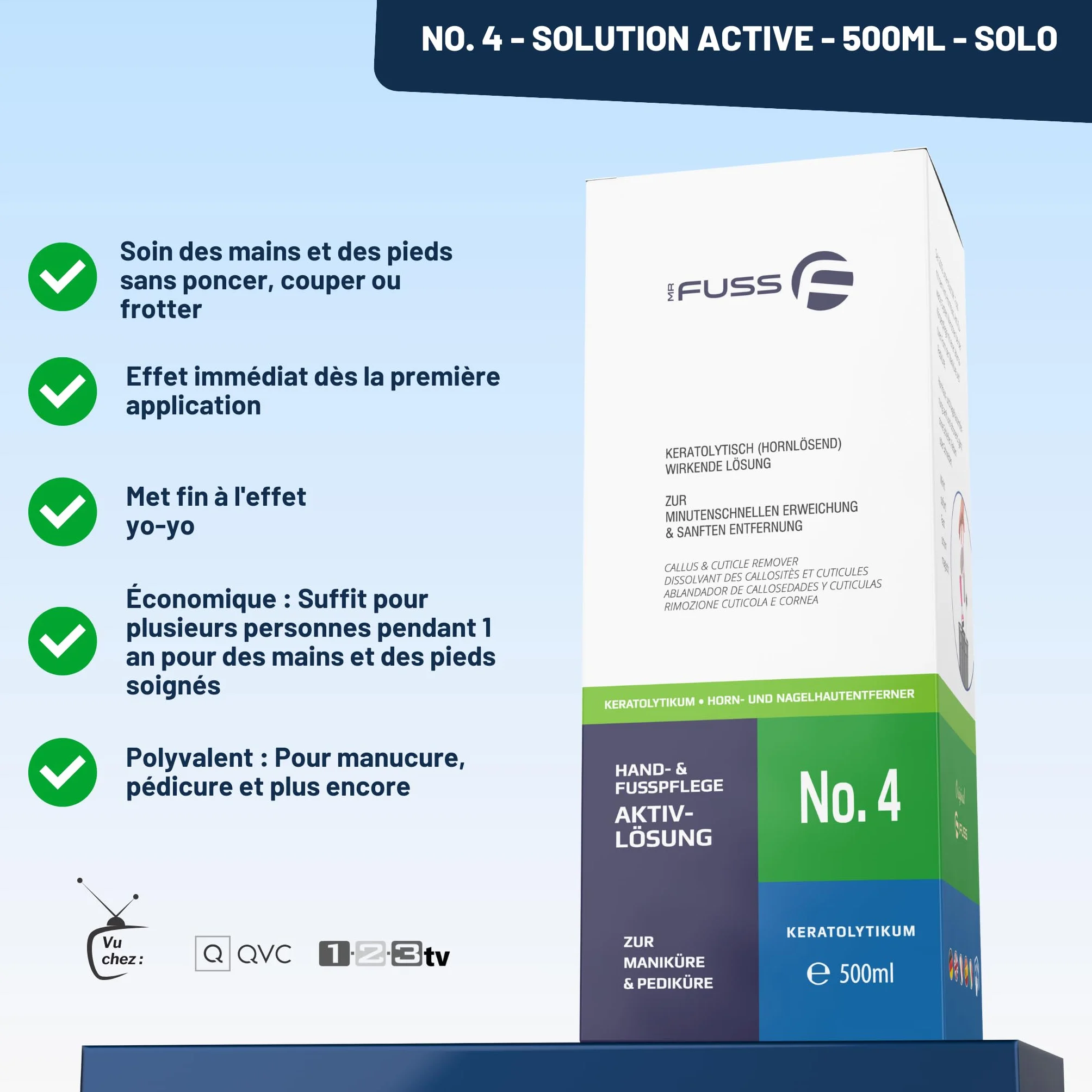 Mr. Fuss Solution active n°4 500 ml ablation peaux mortes