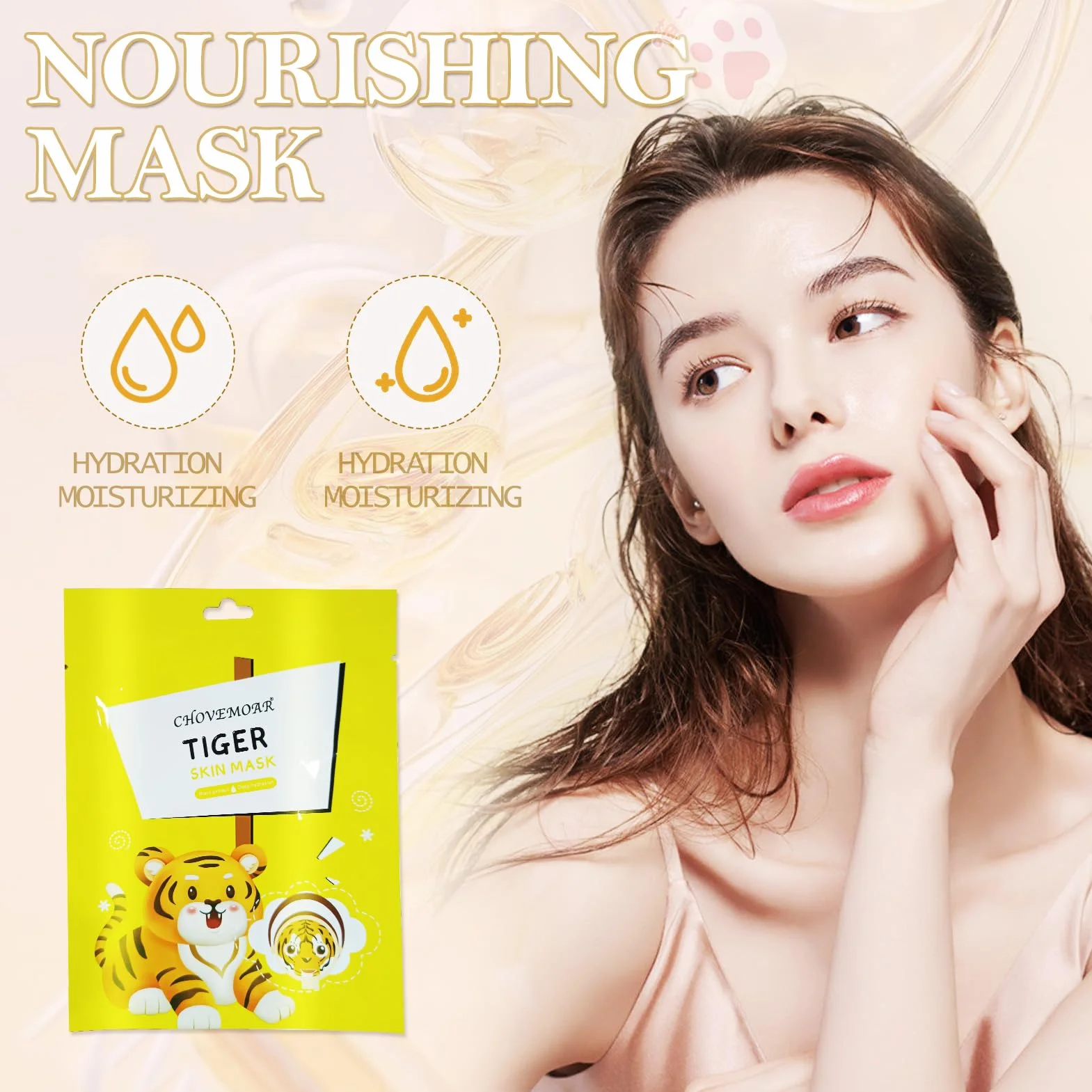 Masque Visage Enfants Fille 8 Pièces Animaux, Masque Tissu Visage Enfant, Masque Beauté Ado