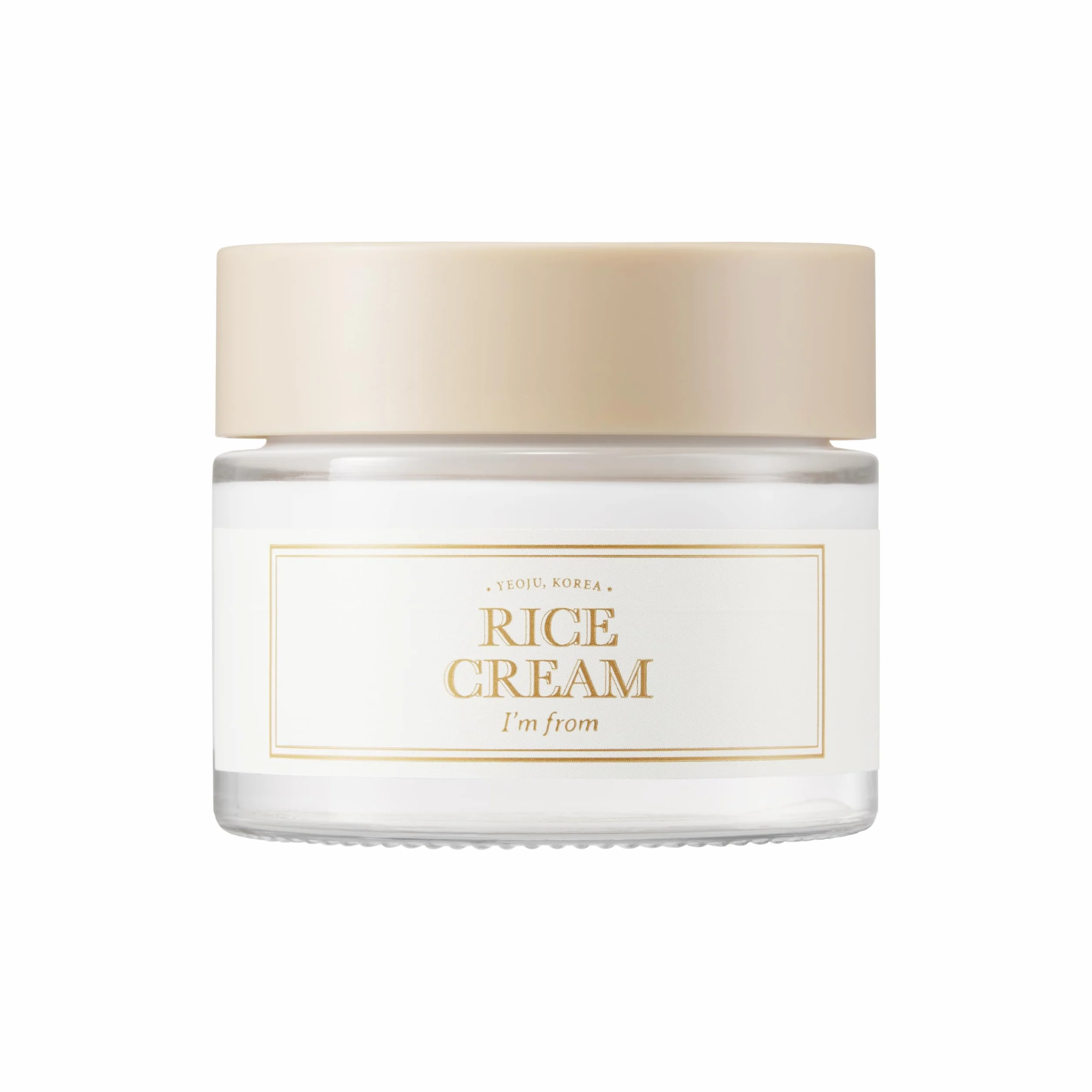 I'm from Crème de riz 1,69 once, 41% d'essence de son de riz avec céramide, aspect éclatant, améliore la barrière cutanée hydratante, nourrit en profondeur, apaisant pour unifier le teint