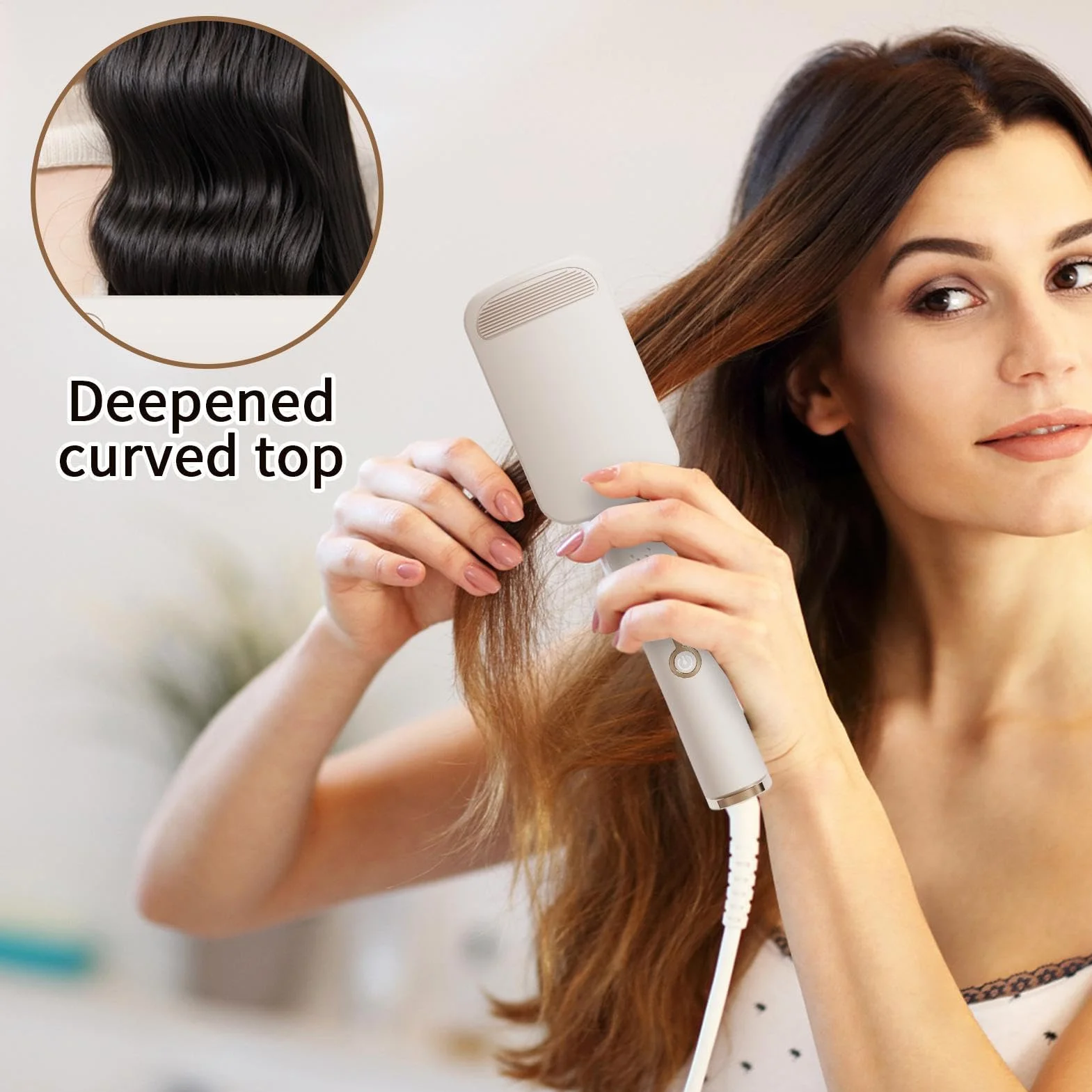 Fer À Friser | Fer à Boucles Ondulées pour Femmes | Styler En Céramique Avec 4 Températures Pour Boucles Lisses Courtes Et Longues Femmes Et Filles Outils De Coiffage Pour Voyage Vacances