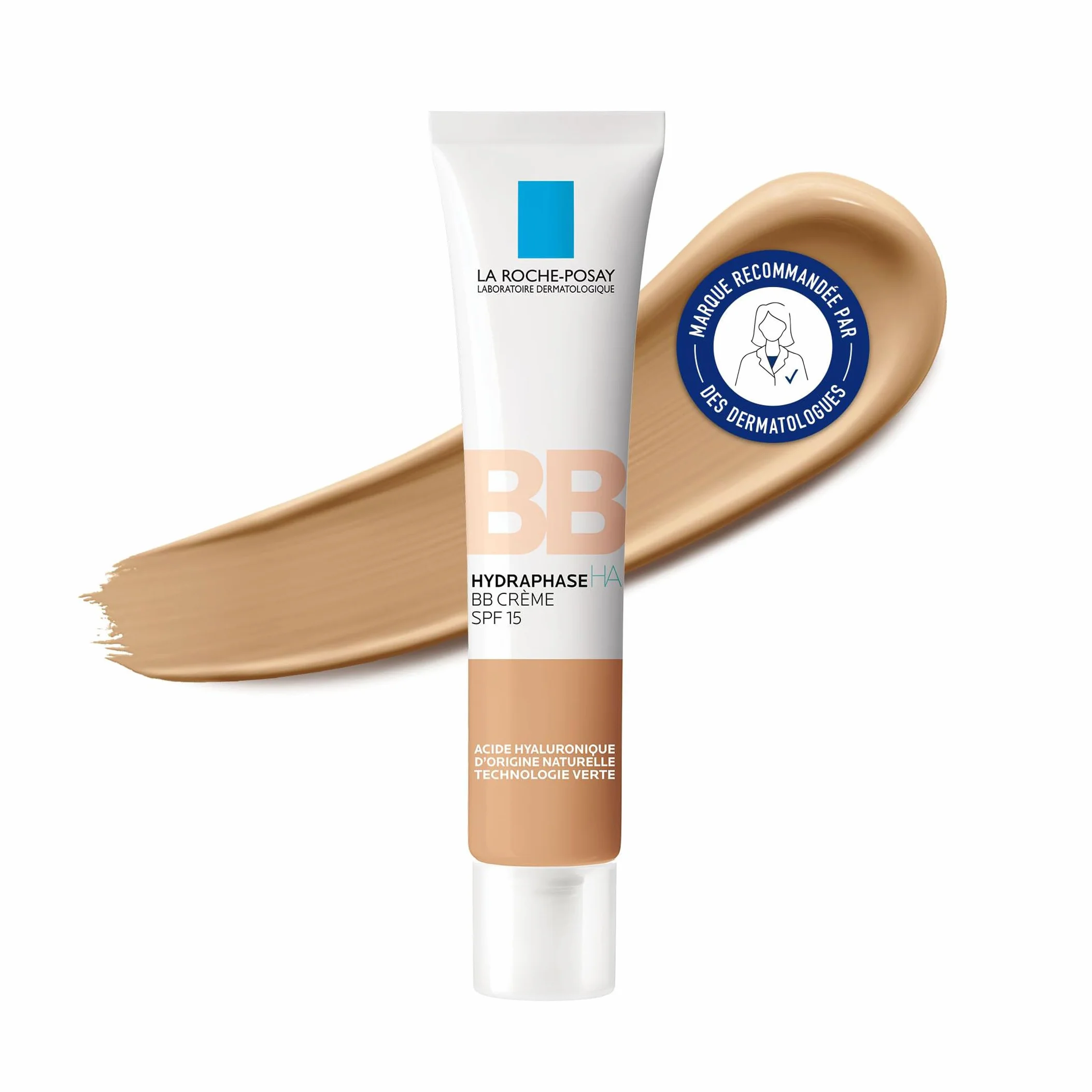 La Roche-Posay - Hydraphase HA BB Crème Teintée SPF15 - Crème Hydratante Visage Protectrice et Hydratante - Acide Hyaluronique, Glycérine et en Pigments Minéraux - Peaux à tendance sèche - 2 teintes