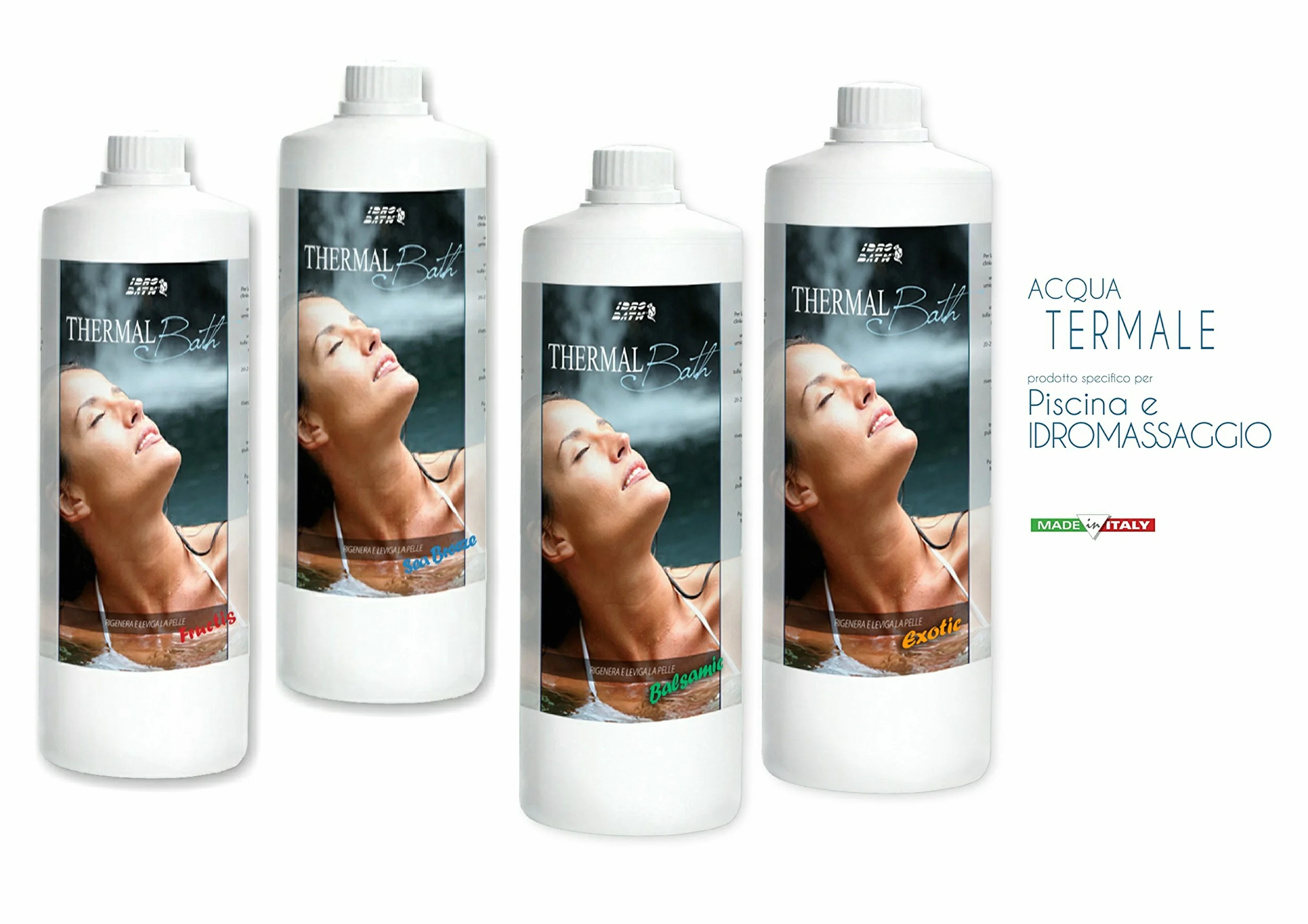 Eau Thermale pour Spa 1 LT - THERMAL BATH Exotic pour Hydromassage, Jacuzzi et Piscine