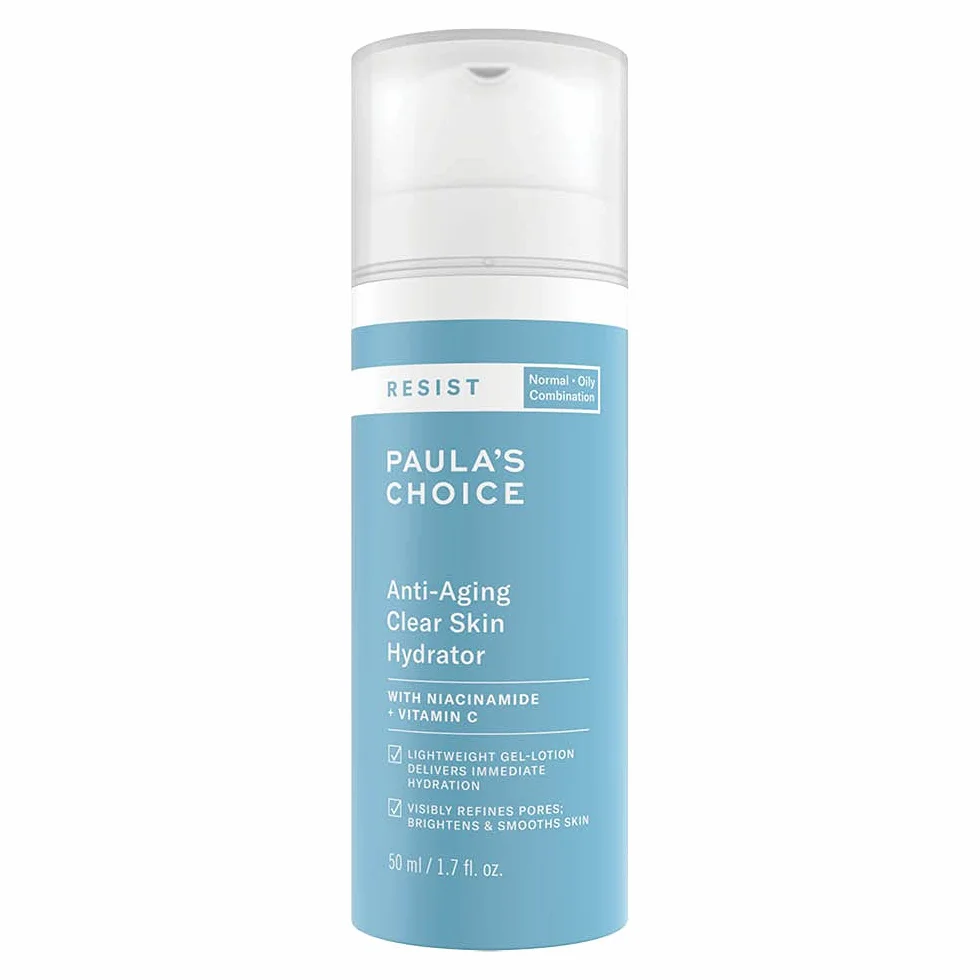 Paula's Choice Anti Âge Crème Hydratante Purifiante, Peau Grasse, 50 ml | Crème de Nuit Visage Anti-Âge - Réduit les Points Noirs & Taches Brunes - Lisse les Ridules - avec Niacinamide & Vitamine C