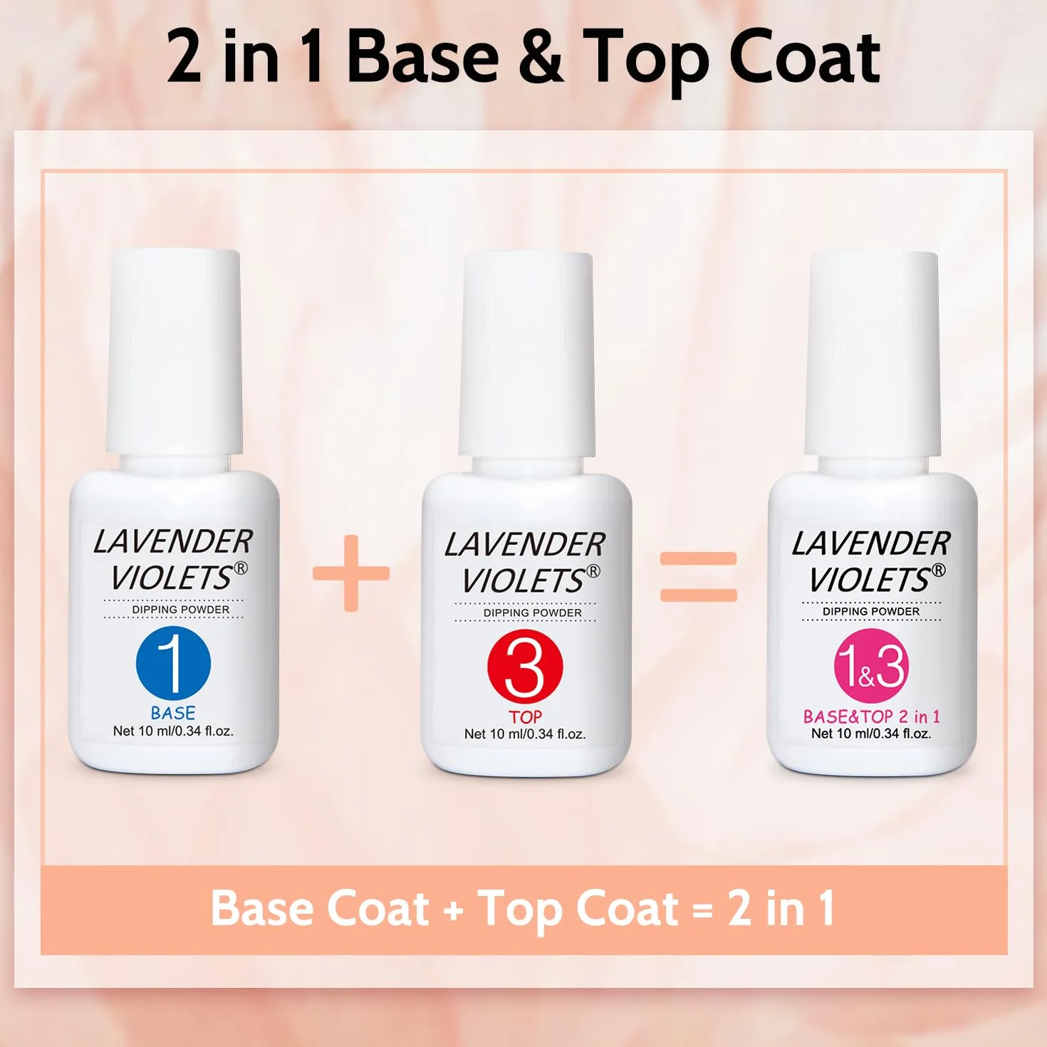 Lavender Violets 6 Couleurs Acrylique Trempage Poudre Système French Nail Manucure Deux En Un Base Vernis De Finition Brosse Ongles Lime