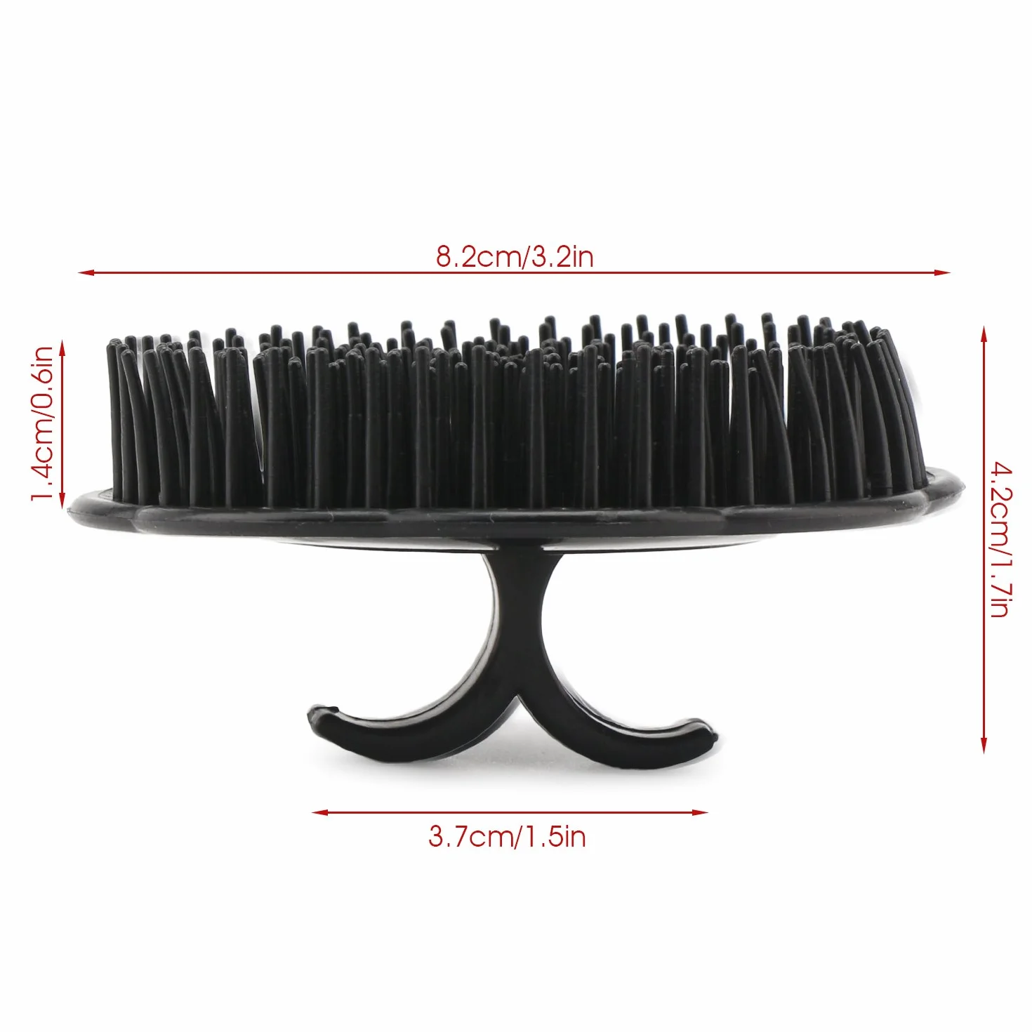 Segbeauty Brosse de Shampooing Masseur de Cuir Chevelu, Peigne de Douche Floral pour Cheveux, Pinceau à Barbe, Brosse pour Animaux - Noir