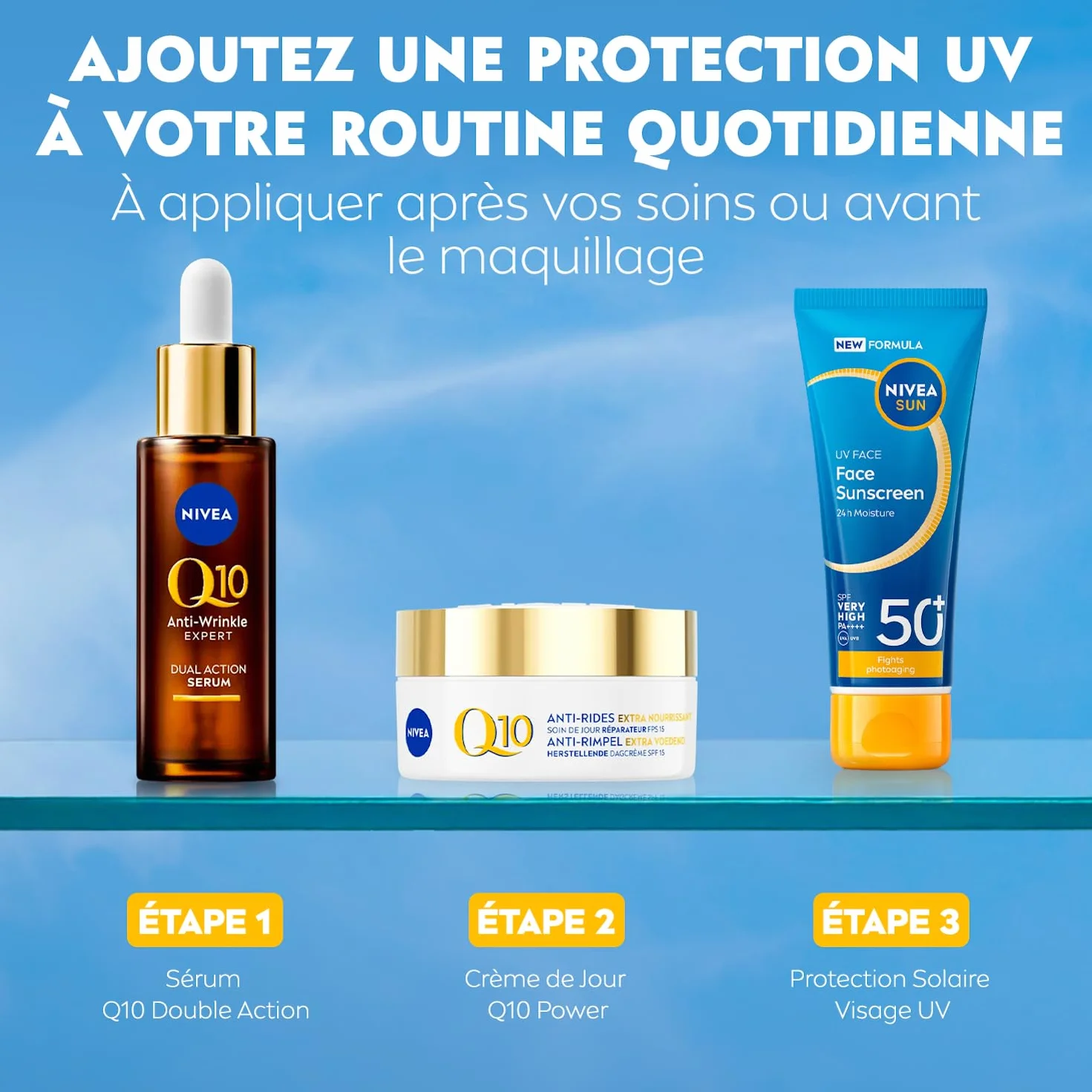 NIVEA SUN Crème Solaire Visage FPS50+ 40 ml