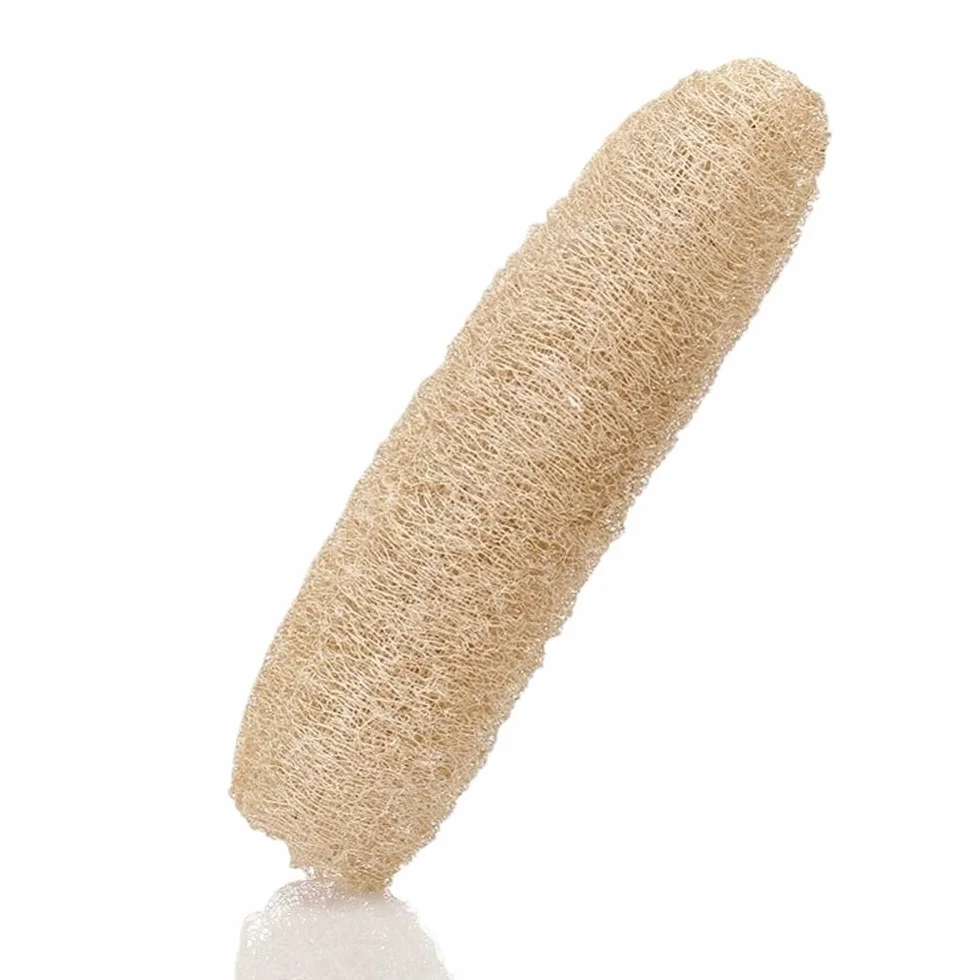 Éponge de luffa Naturelle, Longue Plantation, Douche corporelle, antiadhésive, Bonne Absorption, Serviette Vaisselle, Fourniture Cuisine et Bain(50-60cm)