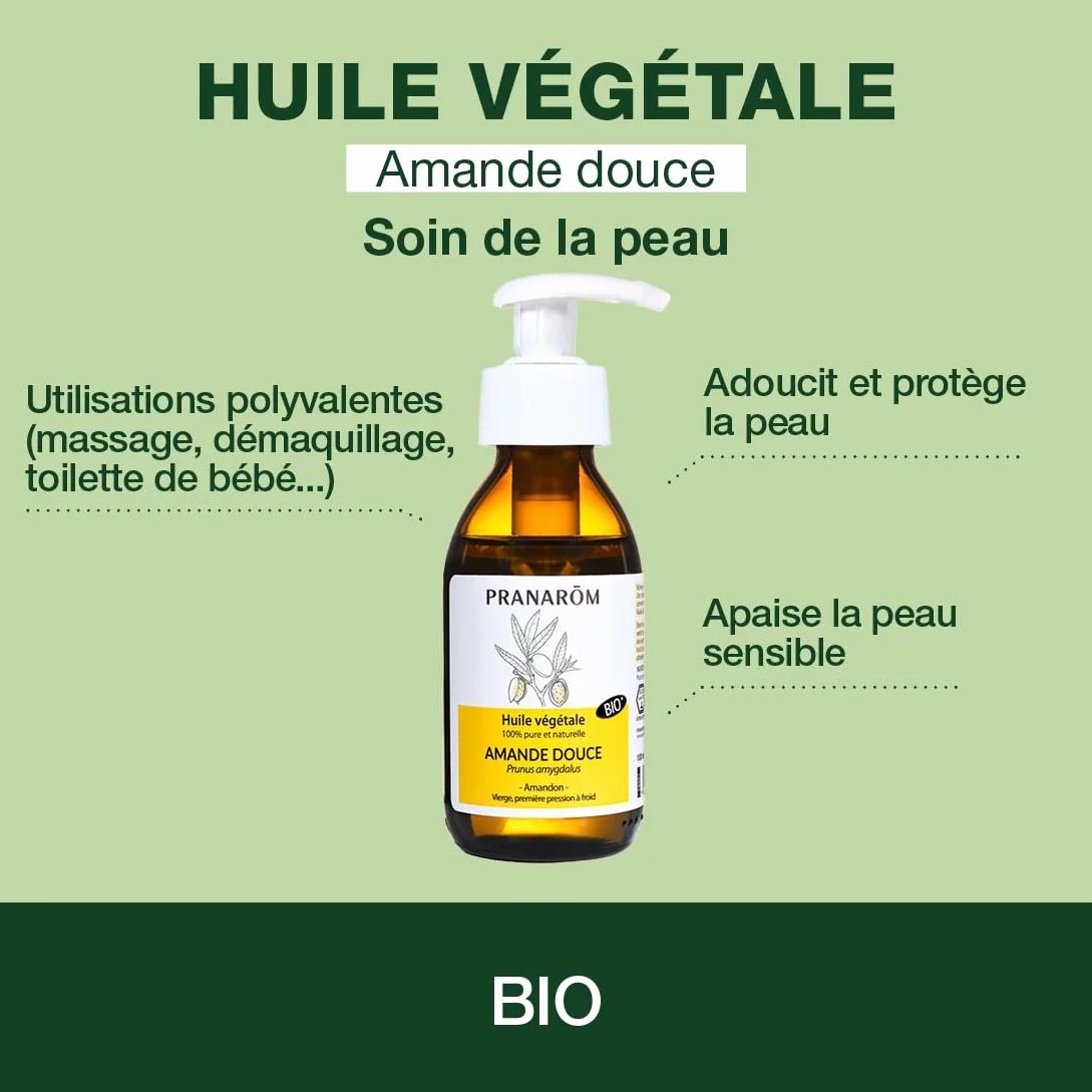 Pranarôm Huile Végétale Amande Douce Bio 100 ml
