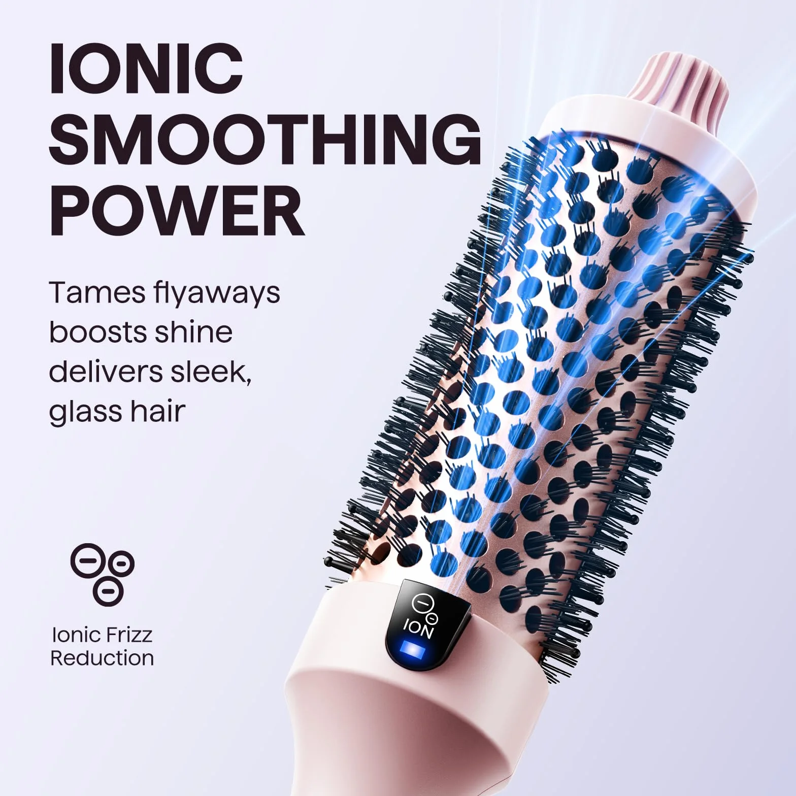 Wavytalk Brosse Thermique Ionique 38mm 5 Réglages Température Double Tension Prise Euro Rose Sakura