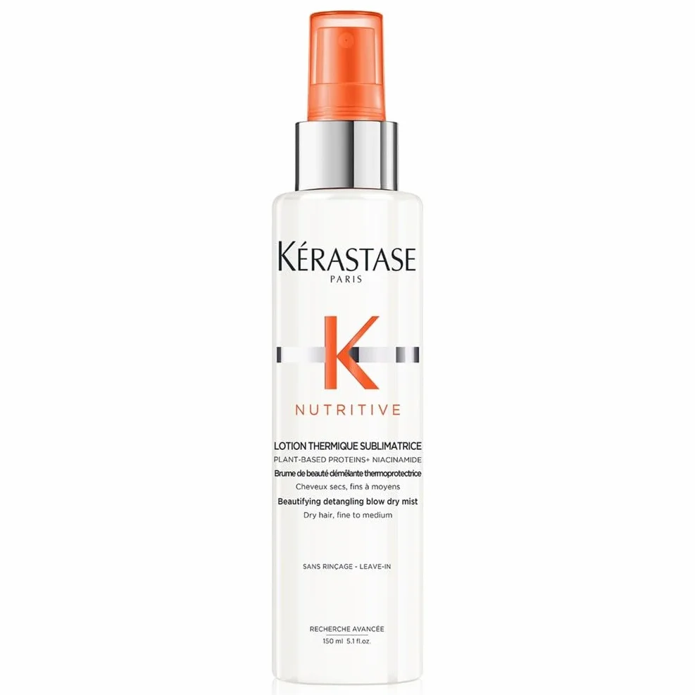 KÉRASTASE Nutritive - Lotion Thermique Sublimatrice - Spray Thermoprotecteur & Démêlant - Niacinamide, Protéines Végétales & Lipides Nourrissants - Cheveux Secs à Très Secs, Fins à Moyens - 150 ml