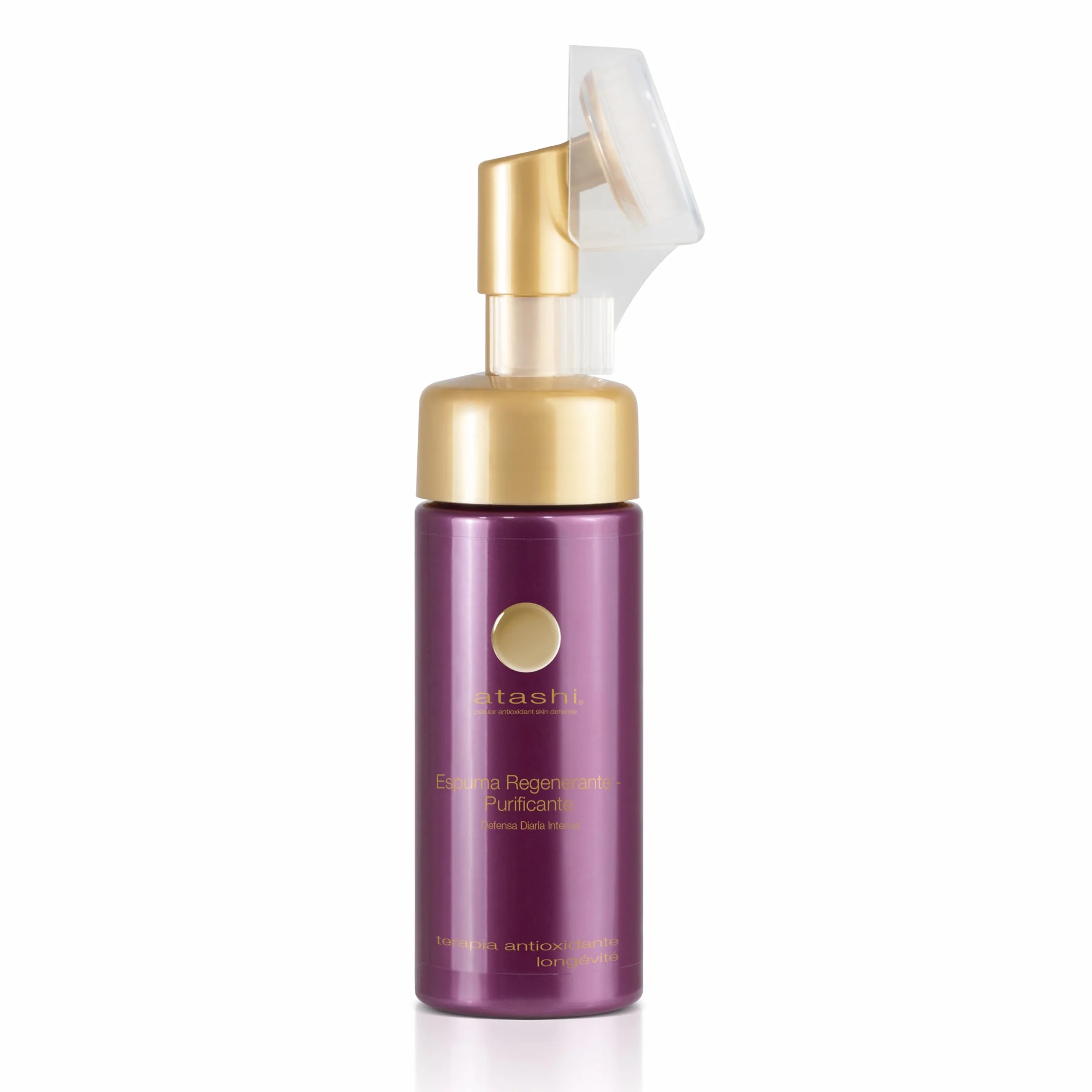 Atashi Mousse Régénérante Purifiante 150 ml - Acide Glycolique, Bétaïne, Eaux de Fruits BIO - Peaux Sensibles