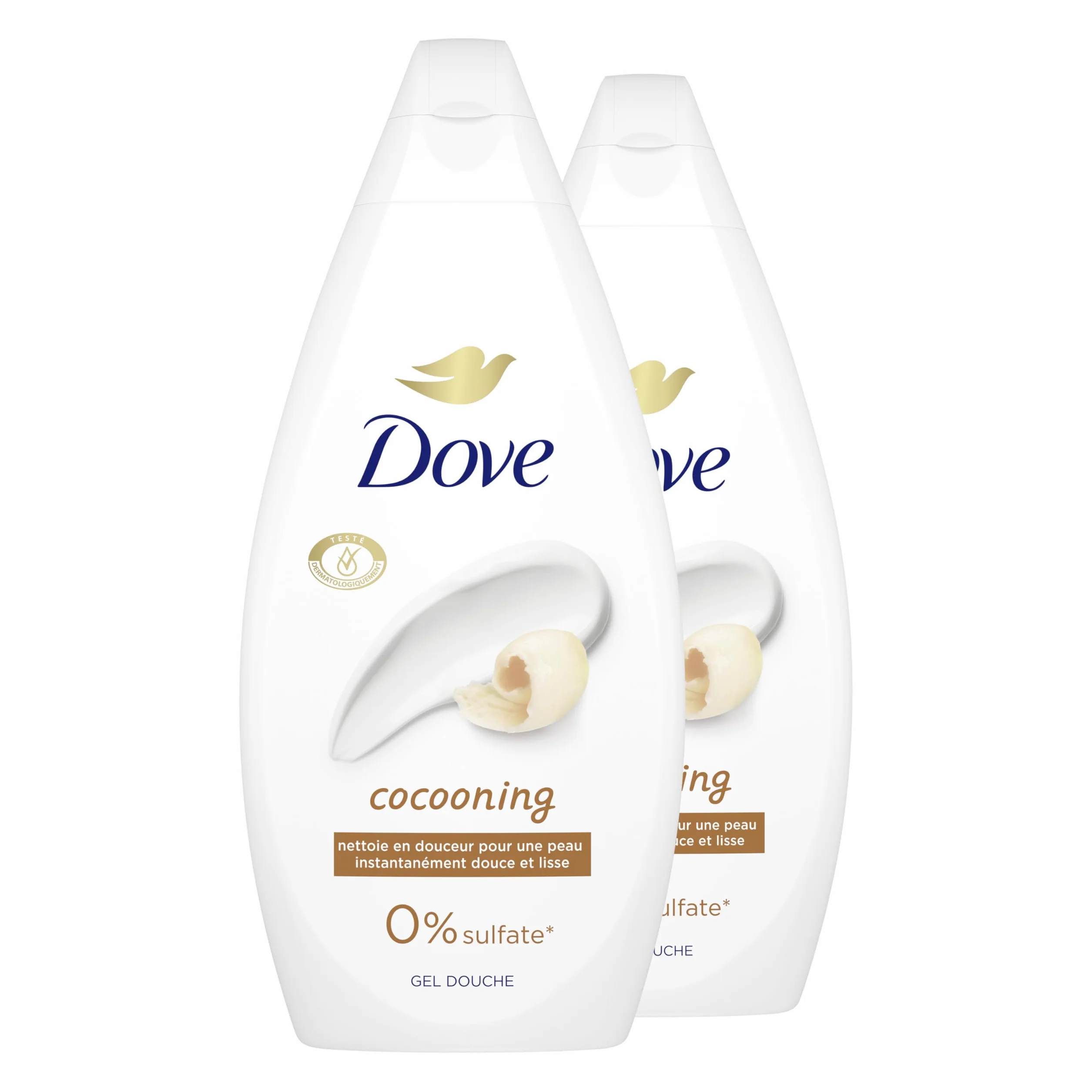 Dove Gel Douche Essentiel Cocooning 2x 450ml Testé Dermatologiquement 0% Sulfate