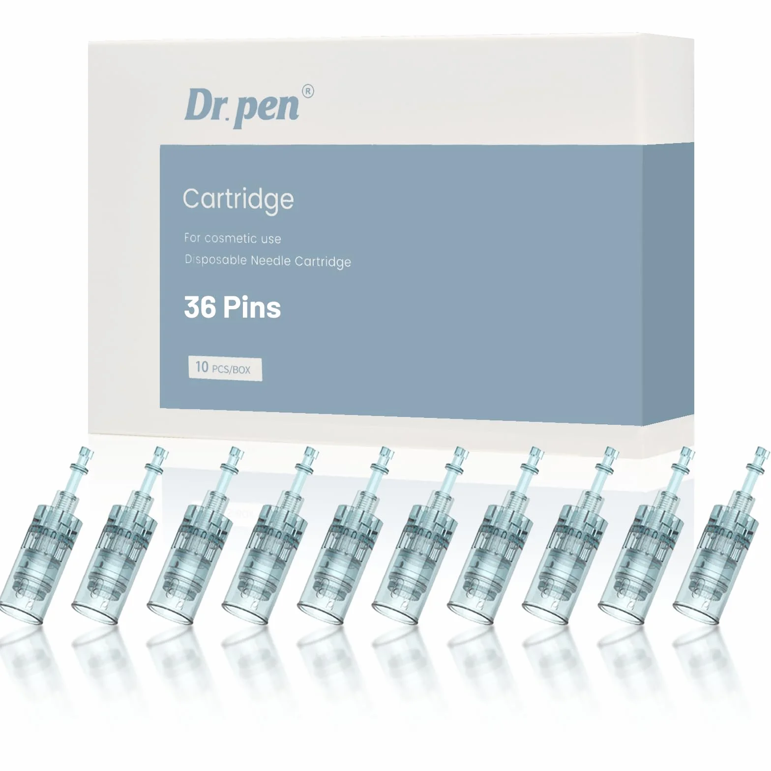 Dr. Pen M8/M7S Aiguilles Microneedling – Originales, 36 Pin pour cicatrices d’acné, creux, cicatrices et vergetures 10 PCS | Cartouches de Remplacement pour Cicatrices d'Acné, Creux, Cicatrices et Vergetures, 10 Pièces, Usage Professionnel Dermapen