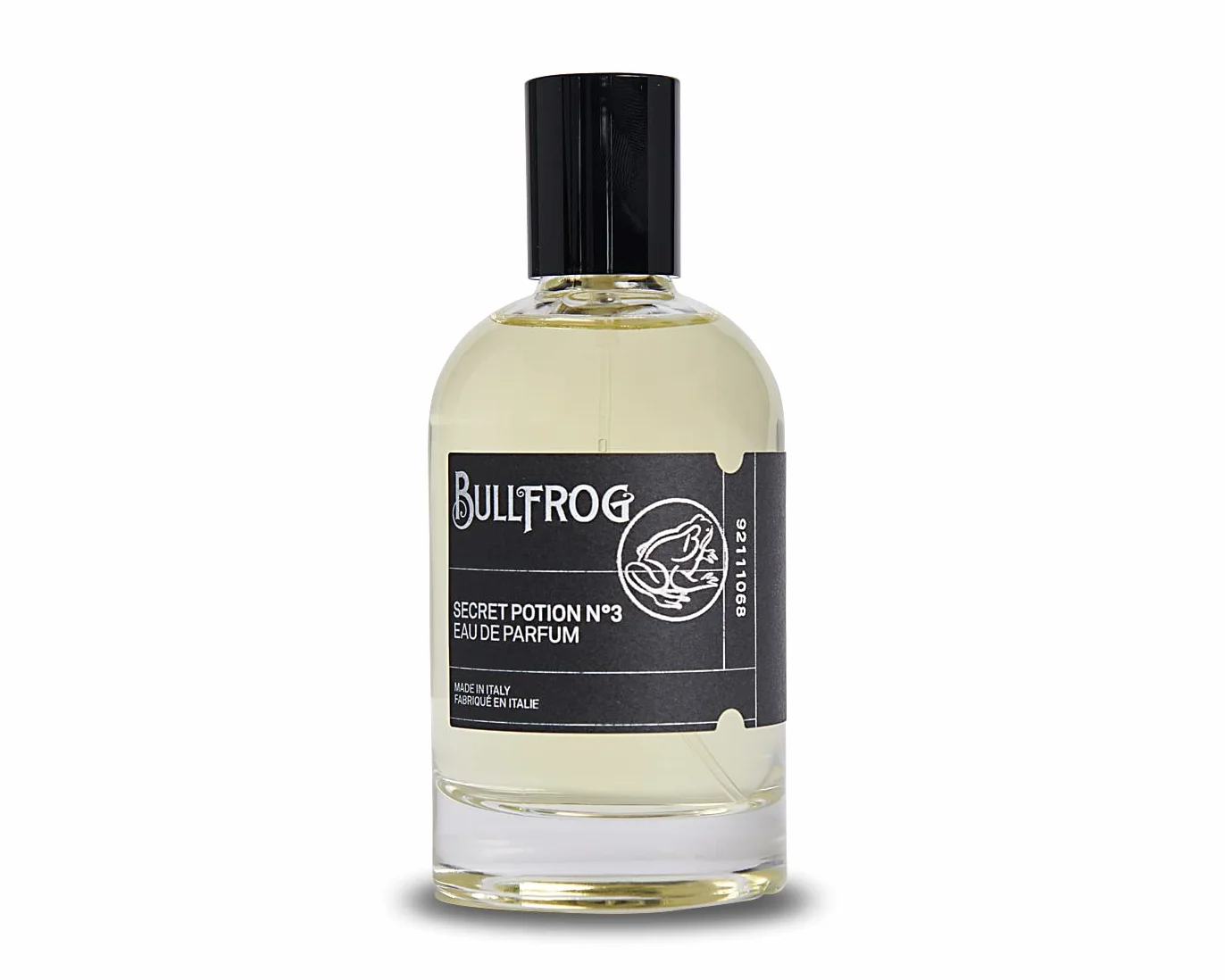 Bullfrog Eau De Parfum Secret Potion N.3 100ml - Parfum Homme - Notes de Bergamote, Rose de Damas, Ambre, Sauge, Clous de Girofle et Bois Précieux - Fabriqué en Italie