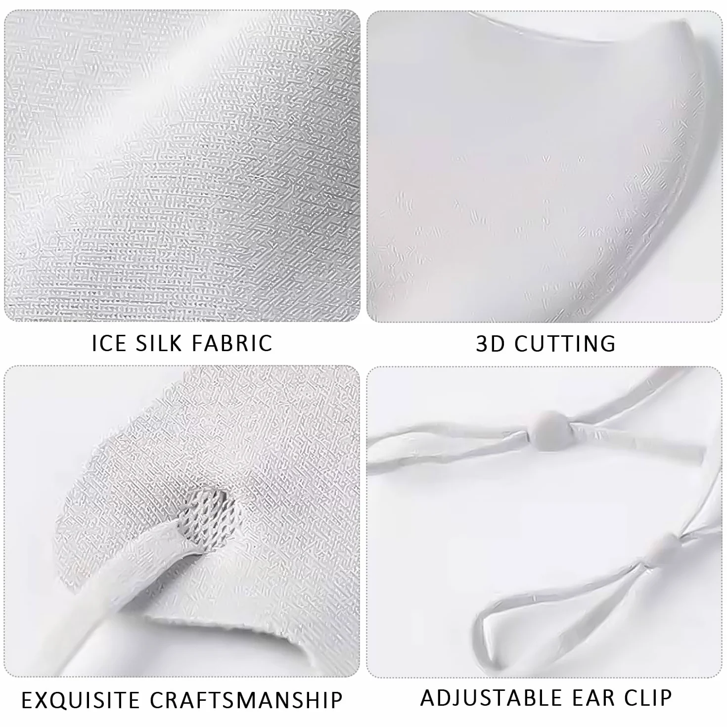 Masques De Protection Solaire En Coton Réglables Anti-Poussière Extérieurs Lot De 10