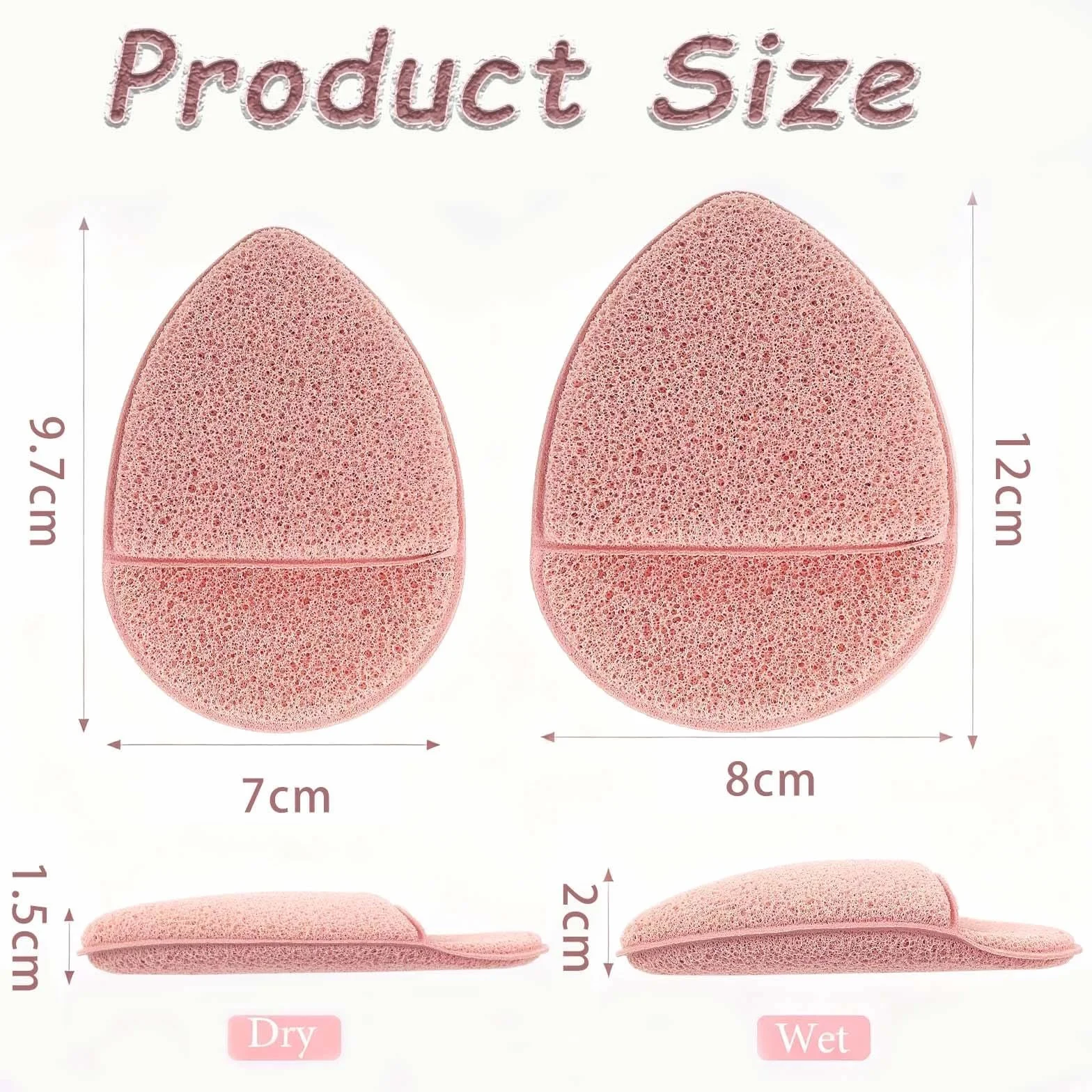Éponge Nettoyante Visage Lot De 6, Tampons Exfoliants Réutilisables, Nettoyage En Profondeur Points Noirs Peau Morte