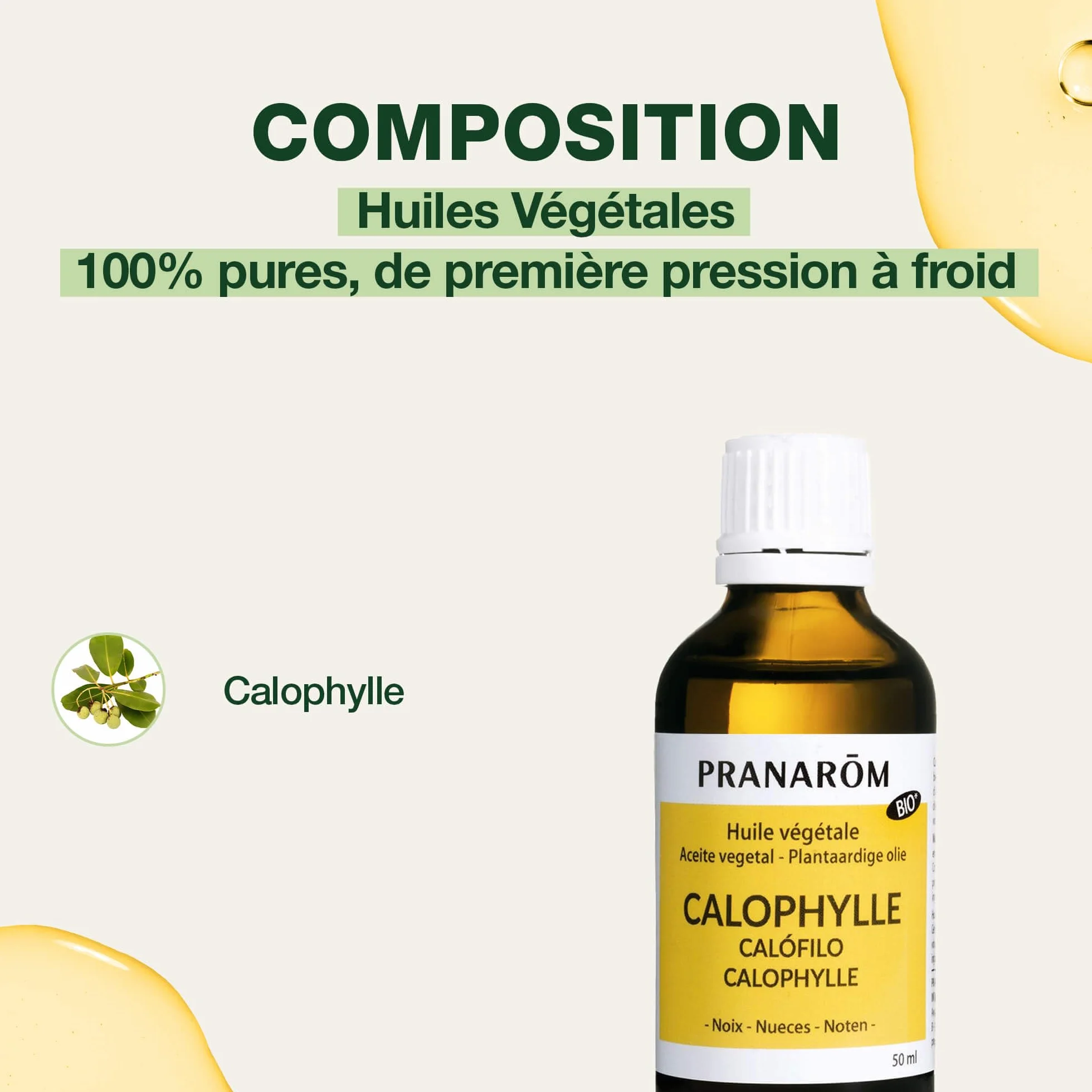 Pranarôm Souchet Bio Huile Végétale Assouplissante 50 ml