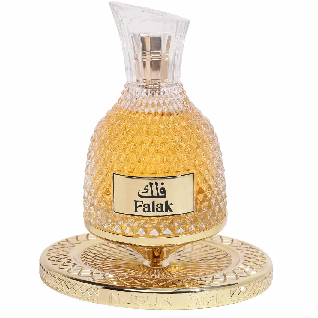 Nusuk Falak Eau De Parfum 100ml | Parfum unisexe longue durée | Parfum caramel, vanille et praline | Parfum gourmand chaud | Bouteille en verre spray élégante