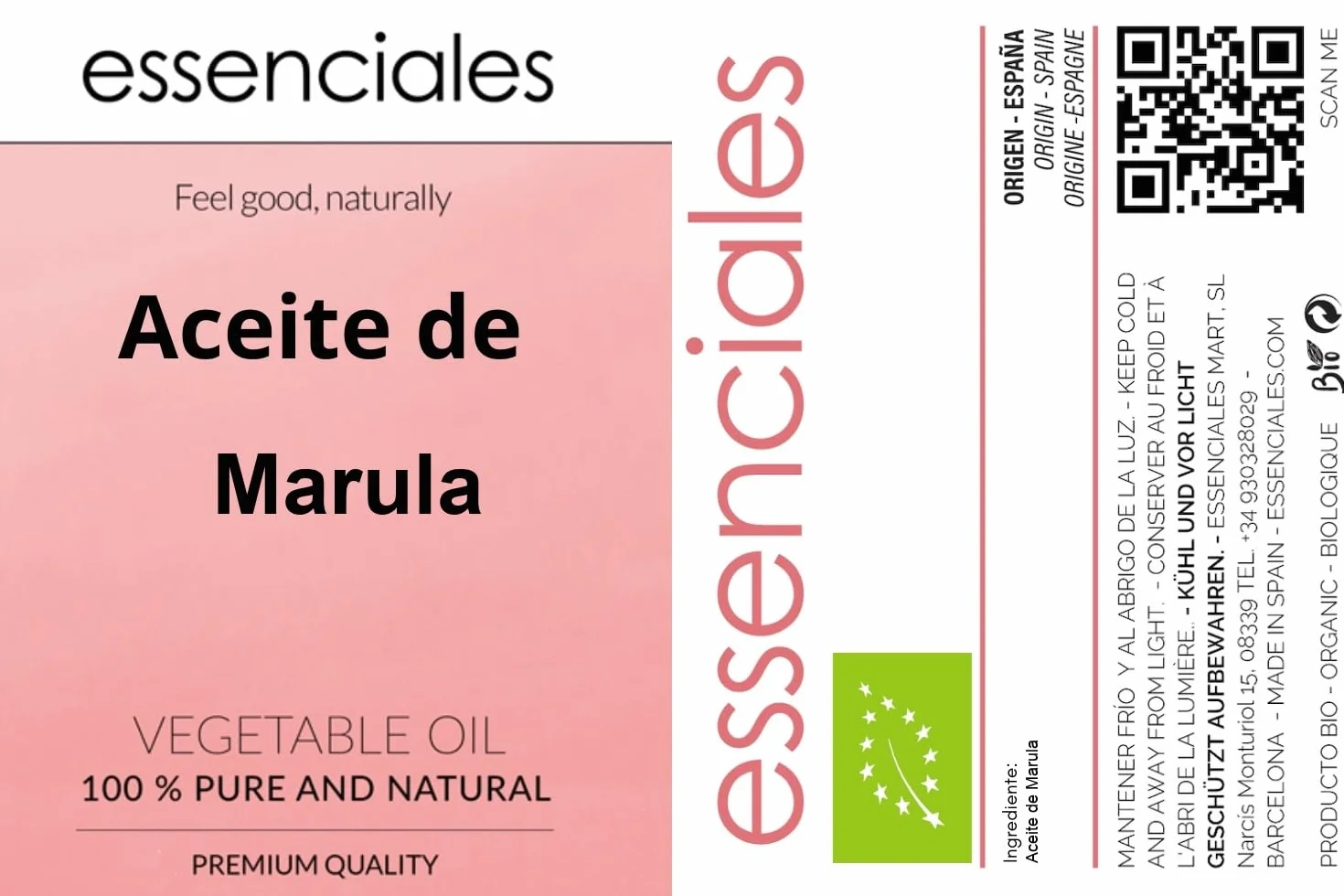Huile végétale de Marula BIO 100% pure 500 ml - Soin visage, corps et cheveux