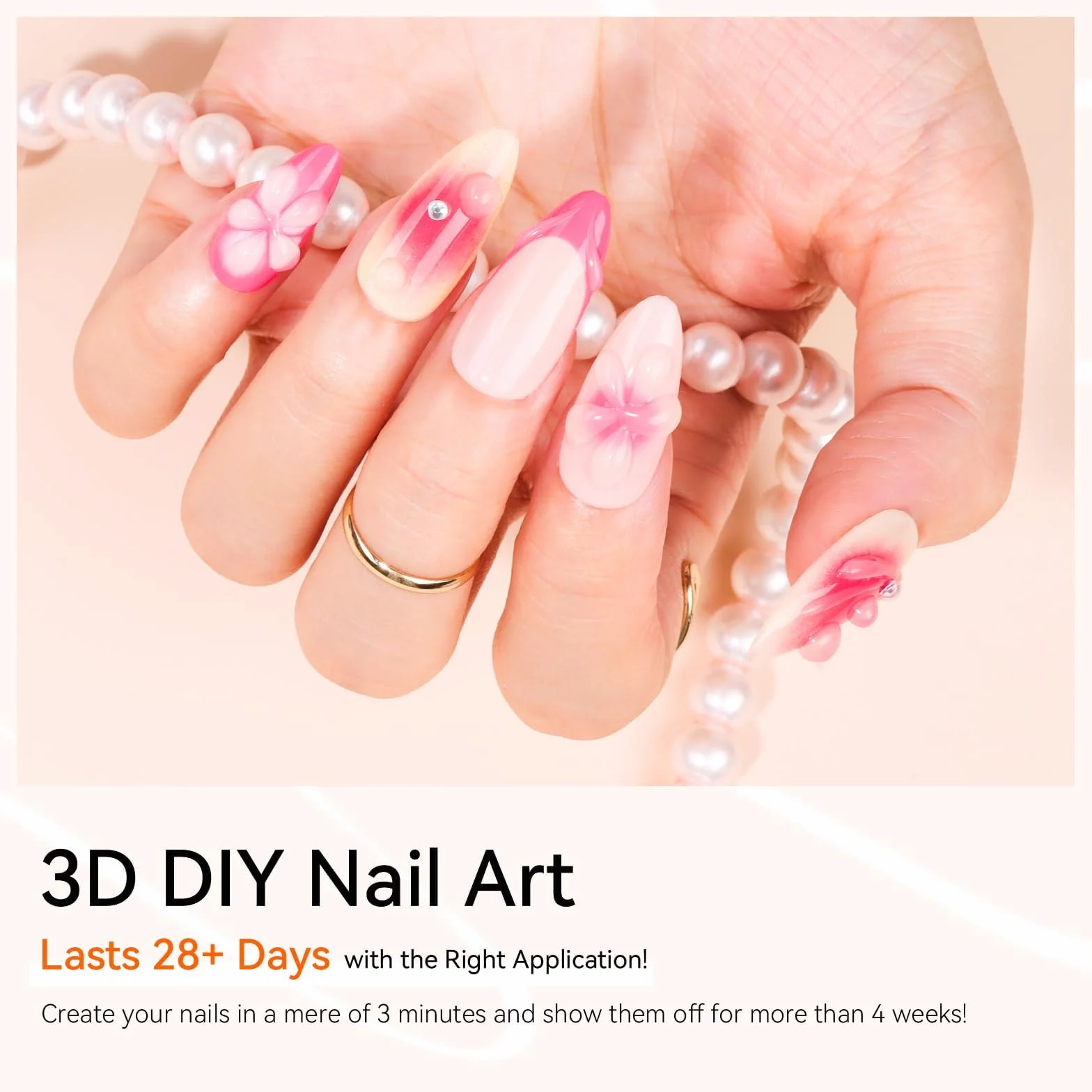 Makartt Gel 3D Nail Art 3 en 1 Rhinestone Glue Gel pour Ongle Sculpting Gel Polish UV LED 15ml