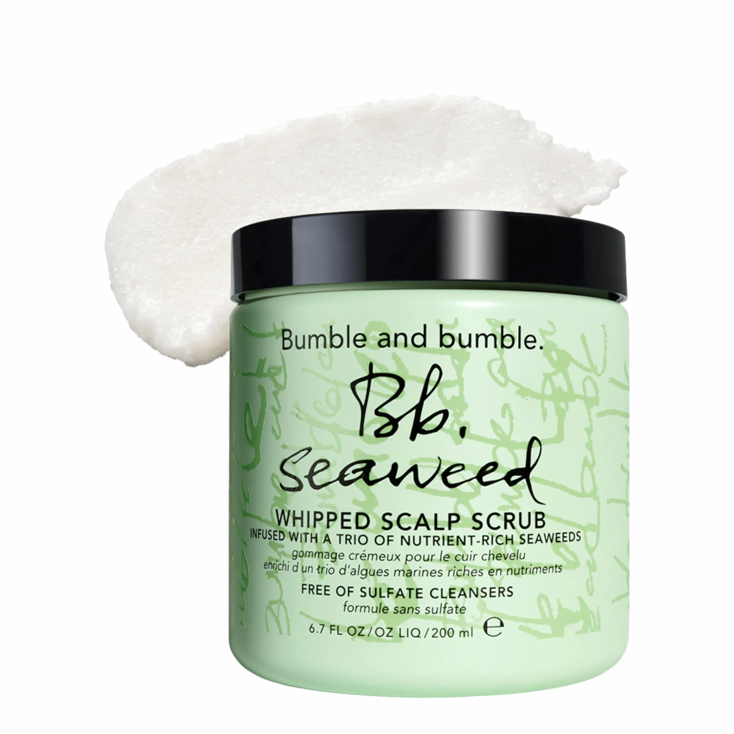 Bumble and bumble. Seaweed Gommage crémeux pour le cuir chevelu | Exfoliant doux | Gommage pour cheveux purifiant le cuir chevelu et les longueurs | Sans sulfate | Format standard, 200 ml