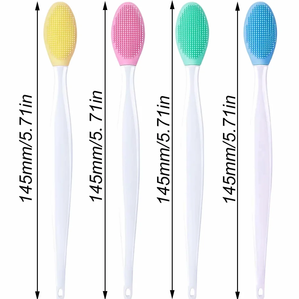 Pinceaux à Lèvres Double Face en Silicone 8 Pièces Exfoliant Nettoyage Nez