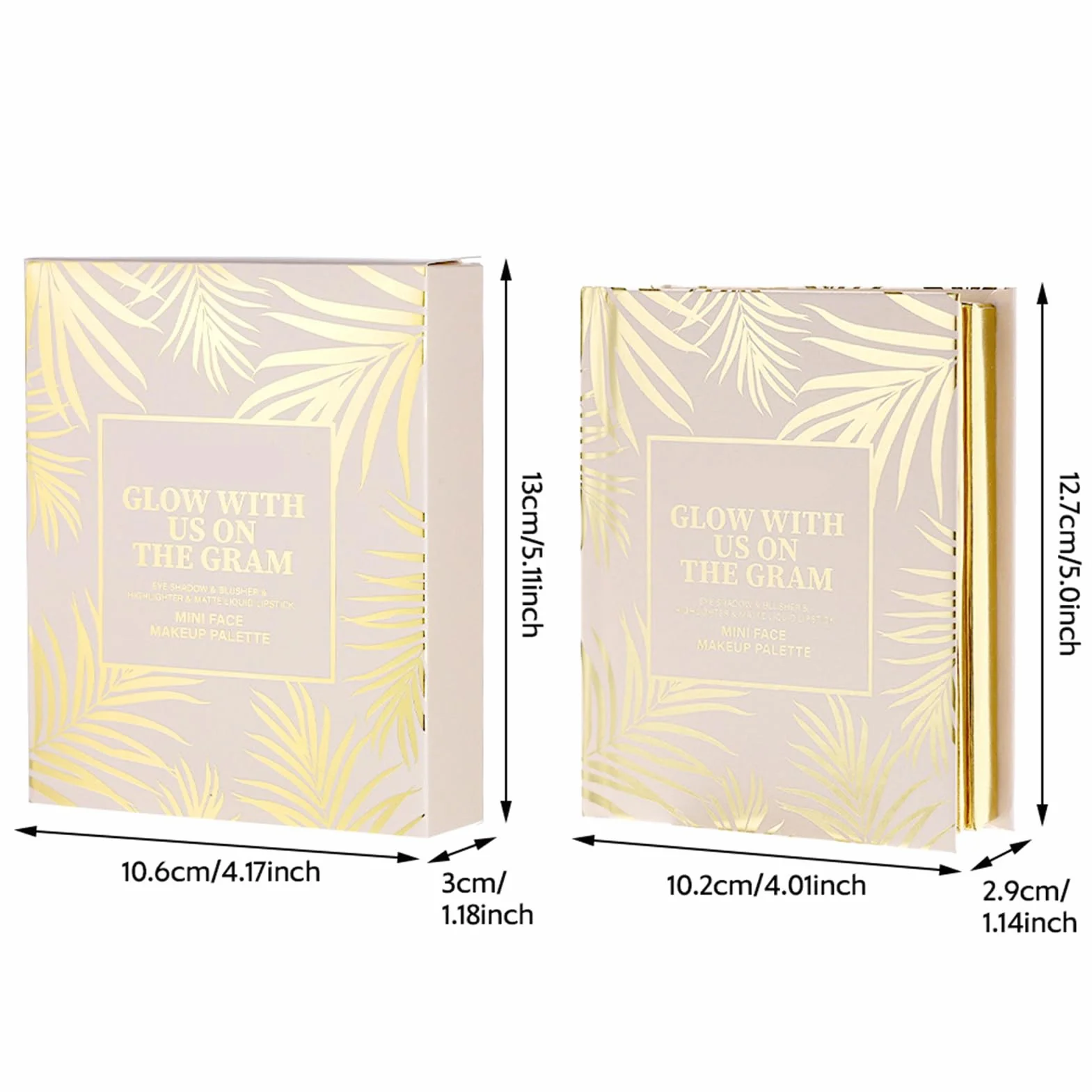 Palette De Maquillage Livre - 12 Couleurs À Paupières,À Paupières Nacrée Style Livre Avec 4 Fard À Joues Et 4 Brillant À Lèvres | Pour Femmes, Filles, Beauté, Fête,