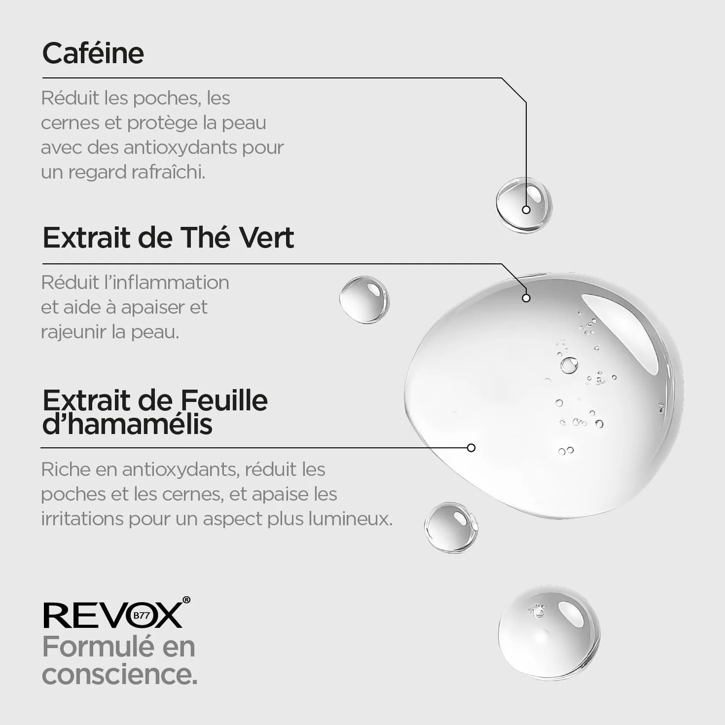 REVOX B77 Sérum Contour des Yeux 5% Just Caffeine 30 ml Anti-Cernes Poches