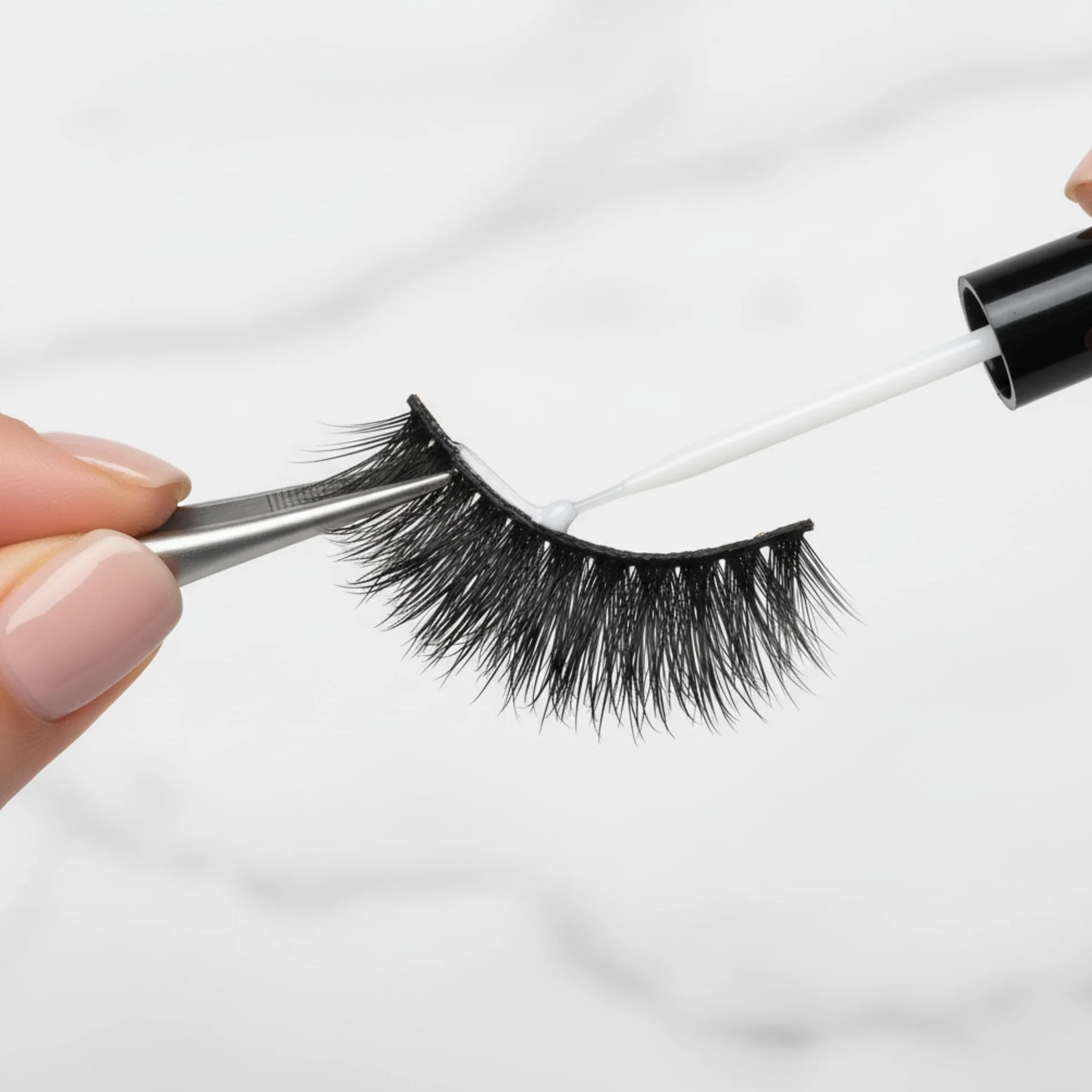 Colle DUO résistante à l'eau pour cils et sourcils, vegan (1 duo green)