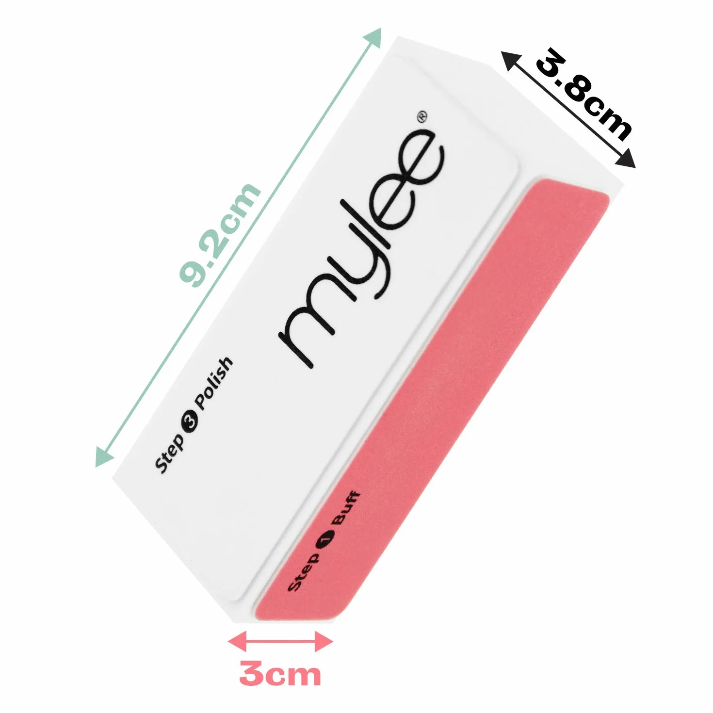 Mylee Bloc Polissoir 3 Faces 320/600/3000 Lime Ponçage Manucure Professionnelle pour Vernis Semi-Permanent & Ongles Acryliques
