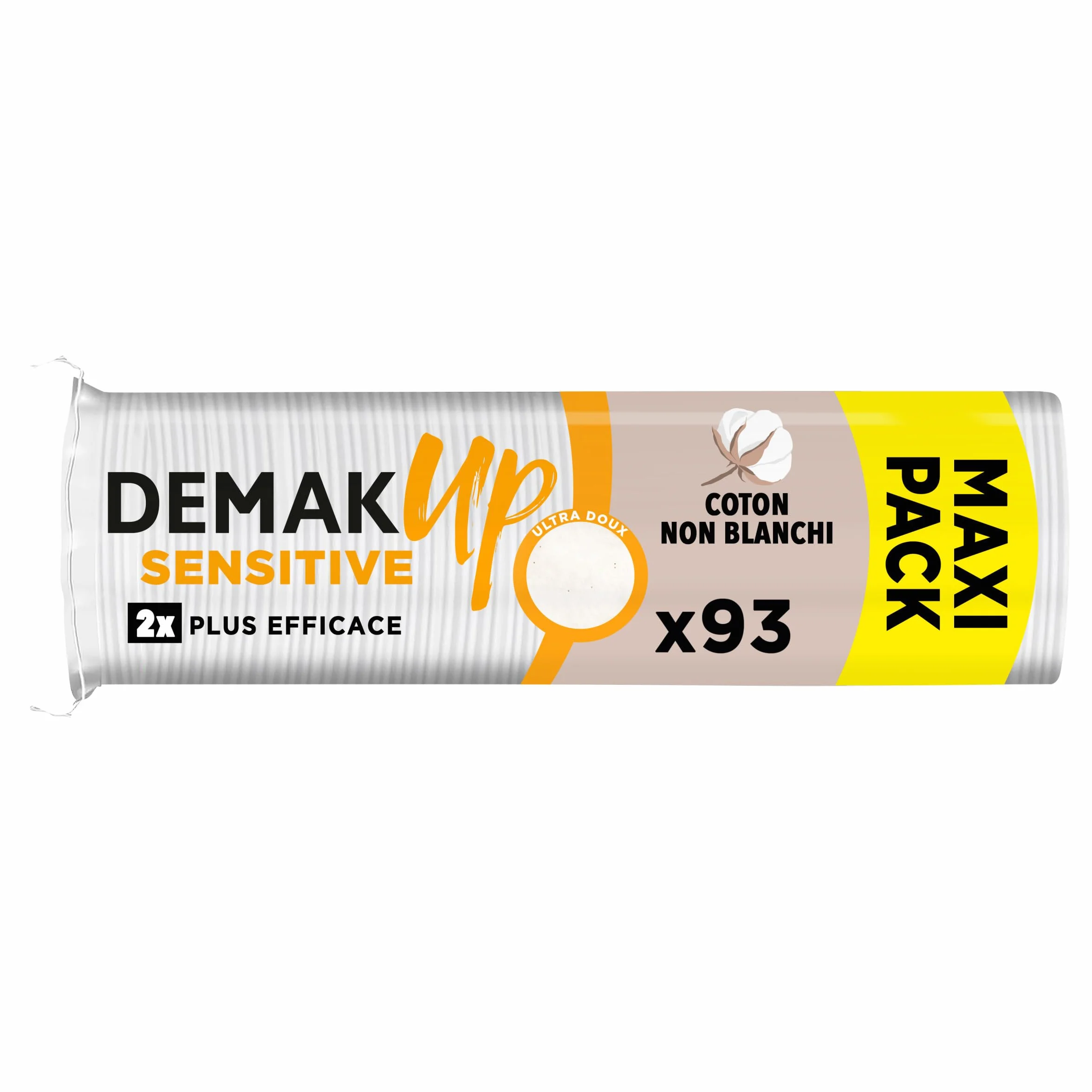 Demak'Up Sensitive Disques Cotons à Démaquiller Visage Yeux 100% Fibres Coton Naturelles 93 Cotons