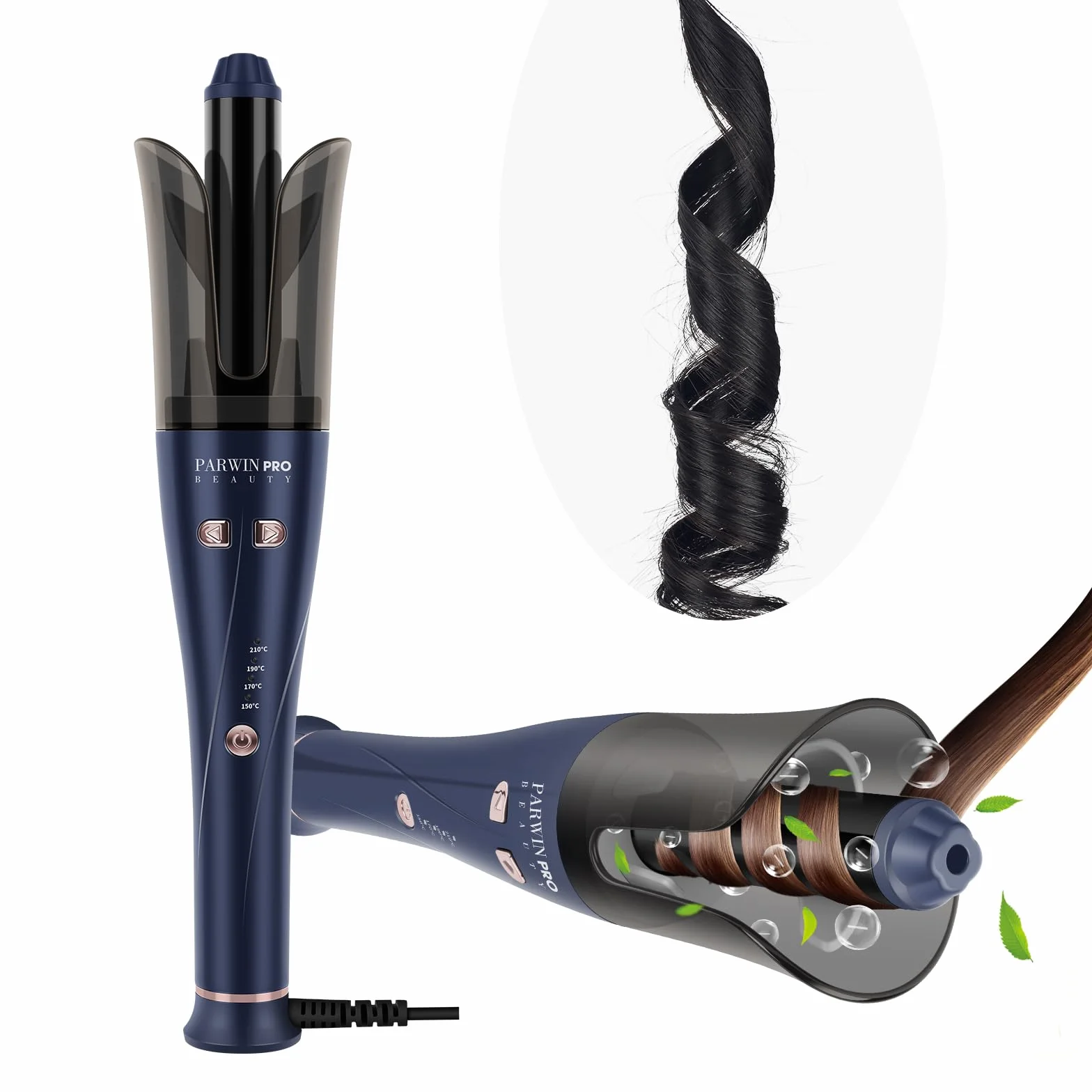 Boucleur A Cheveux Automatique 32mm, PARWIN PRO BEAUTY Fer À Friser Rotatif À 360°, Système Innovant Pour Les Boucles, 4 Températures Réglables, Signal Sonore De 7s