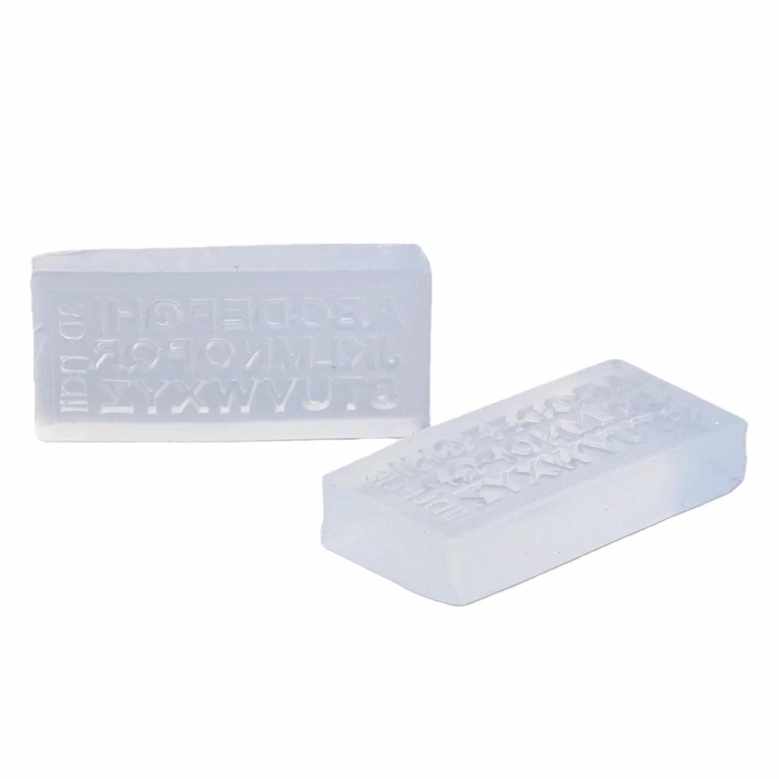 Sonew Moule en Silicone 3D pour Nail Art, 26 Lettres Alphabet, Résine Alimentaire Souple