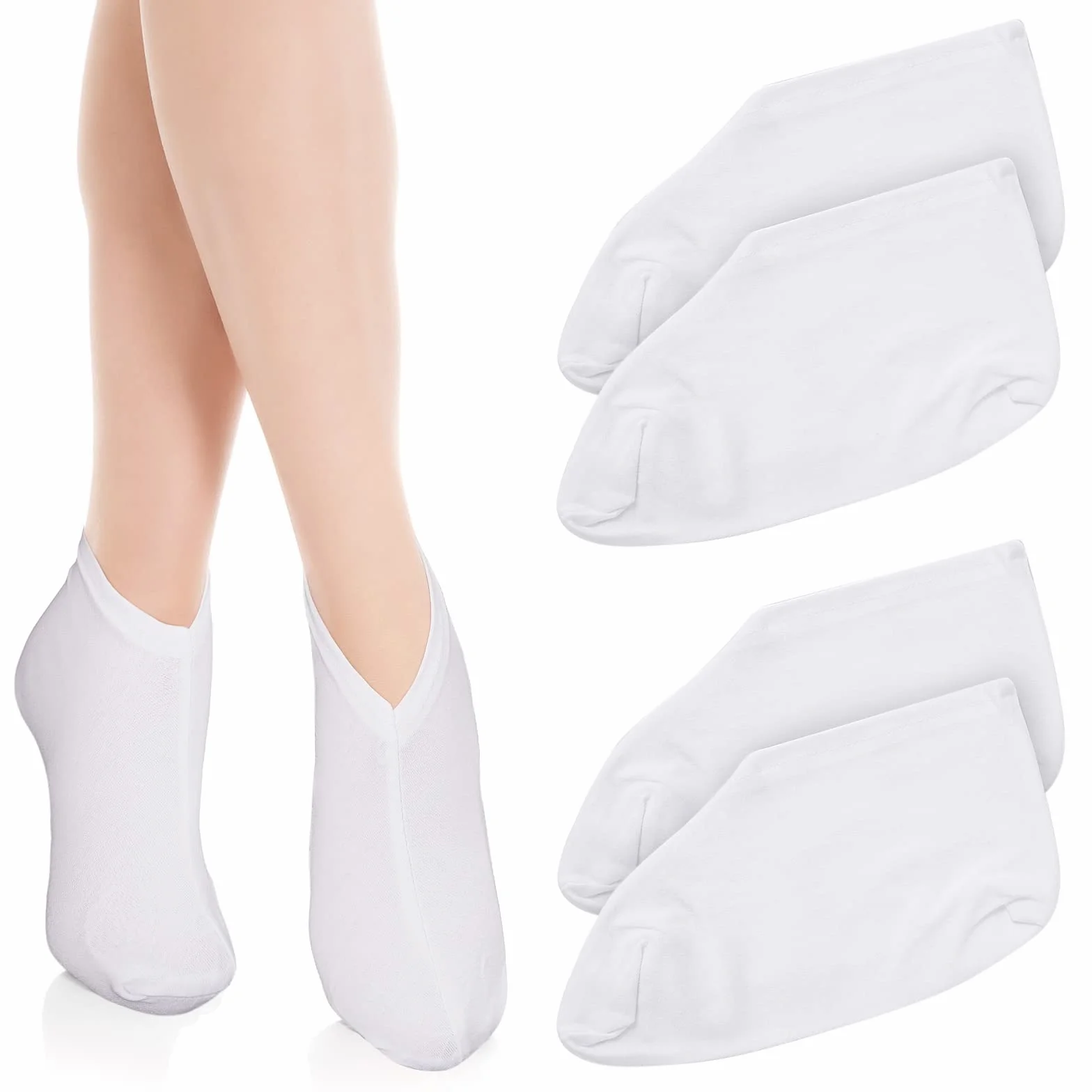 Sibba Lot de 2 paires de chaussettes hydratantes pour la nuit cosmétiques pour pieds secs et craquelés