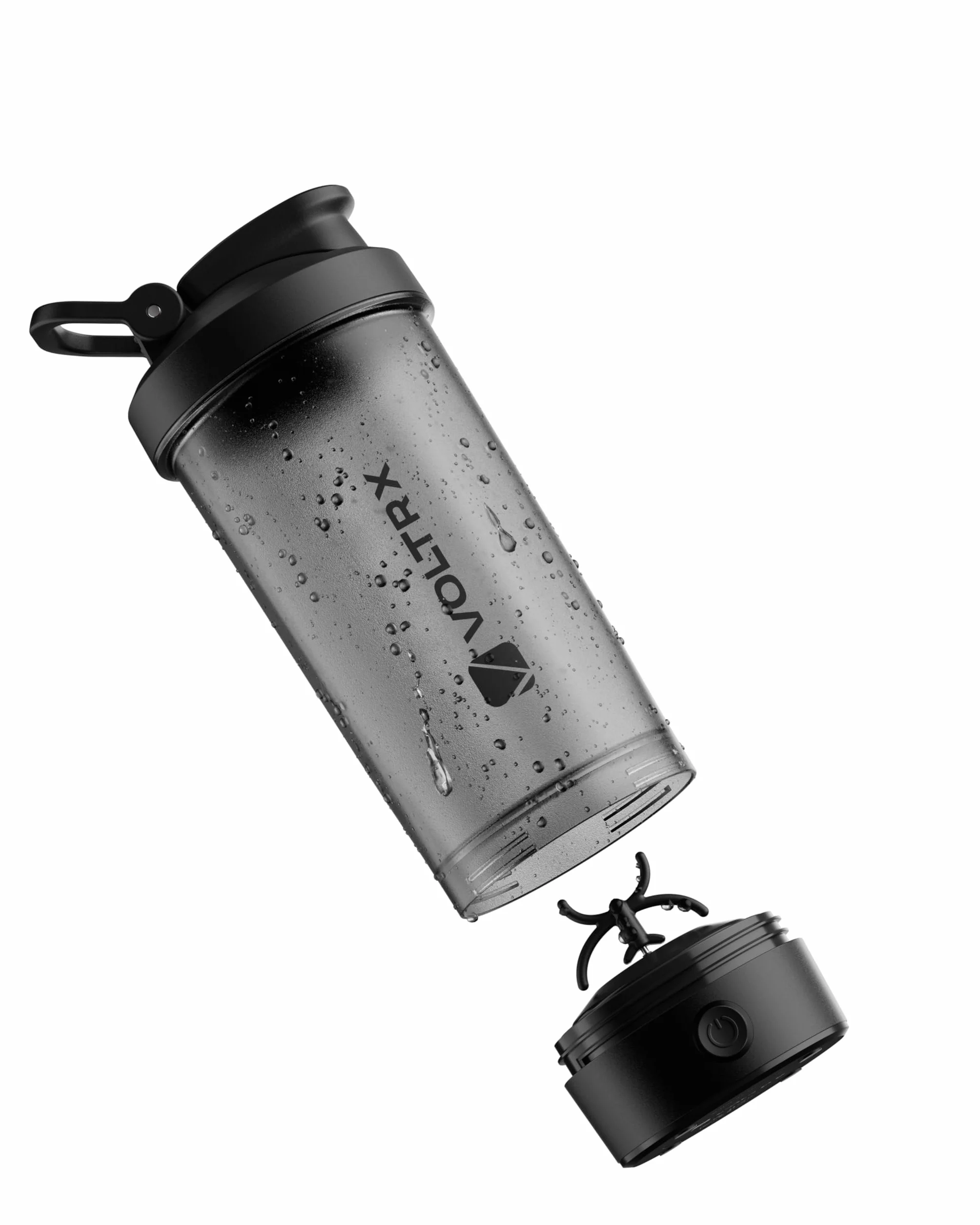 VOLTRX Titanus Bouteille shaker de protéines électrique rechargeable USB C 600 ml sans BPA
