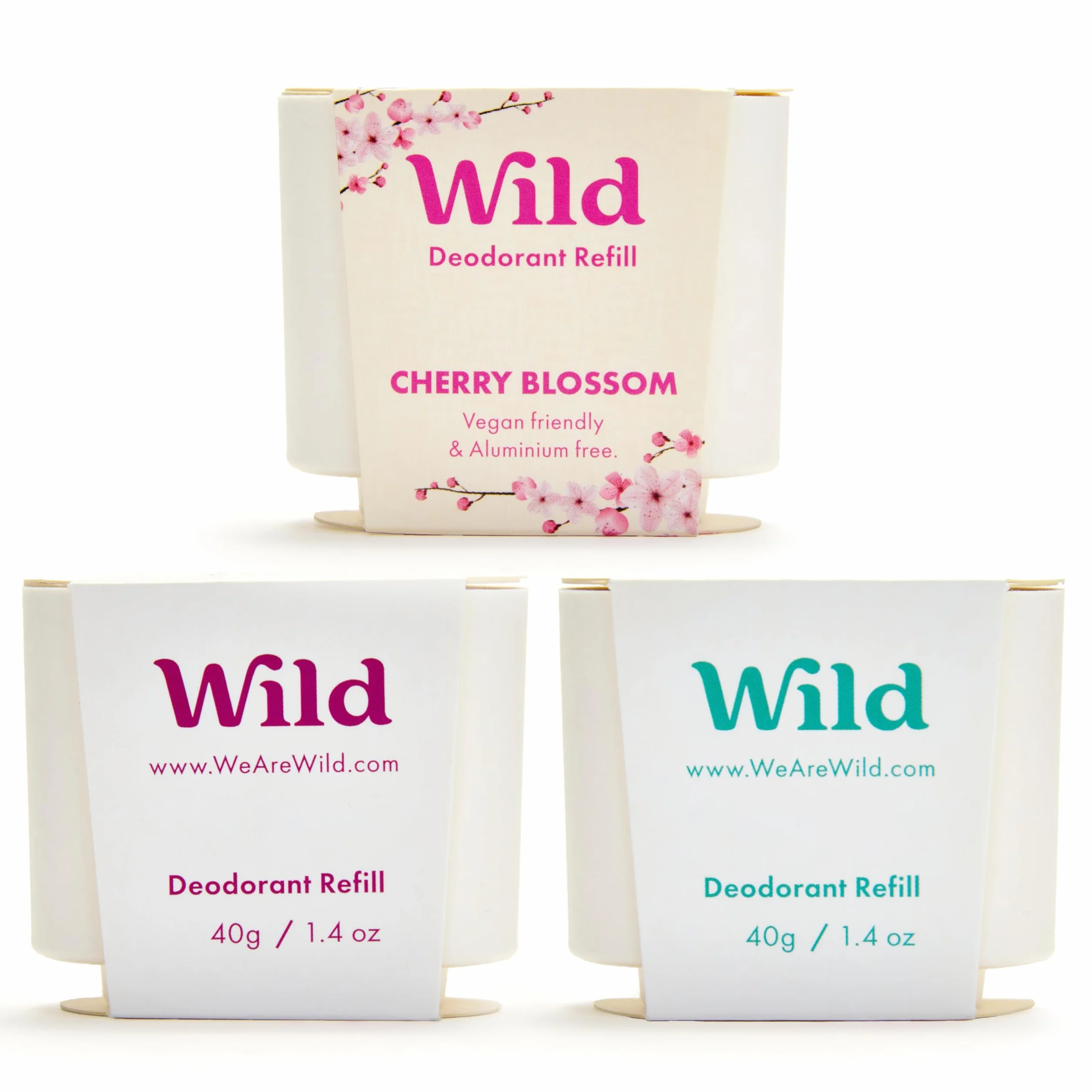 Déodorant Naturel Rechargeable Sans Aluminium Fresh Cotton Sea Salt Cherry Blossom Coconut Vanilla Protection Longue Durée