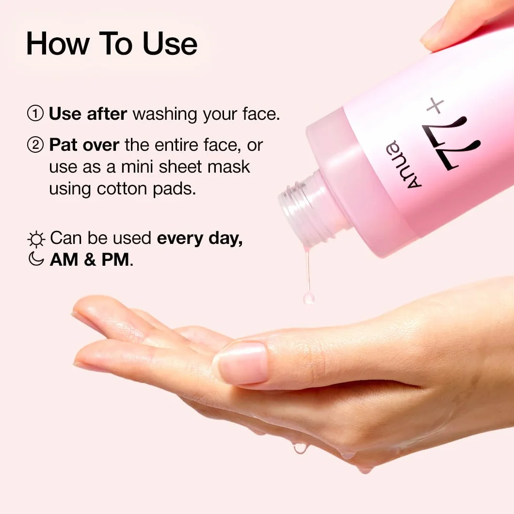 ANUA Tonique À L'Essence De Niacine Peach 77, Tonique Facial Pour Peau De Verre 250 Ml/8,45 Oz Liq. Transparent