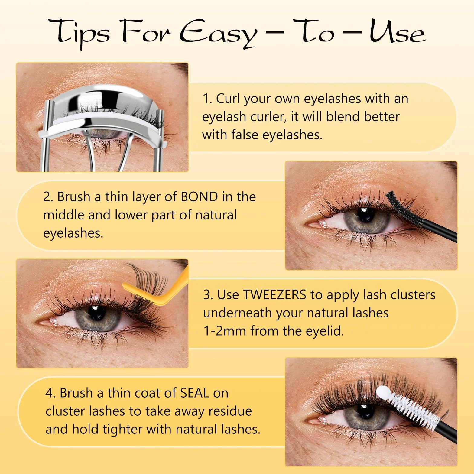 QUEWEL 320PCS 30D+40D Kit-Extension-Cils, 9-16mm Faux Cils Individuel avec pince à cils et colle