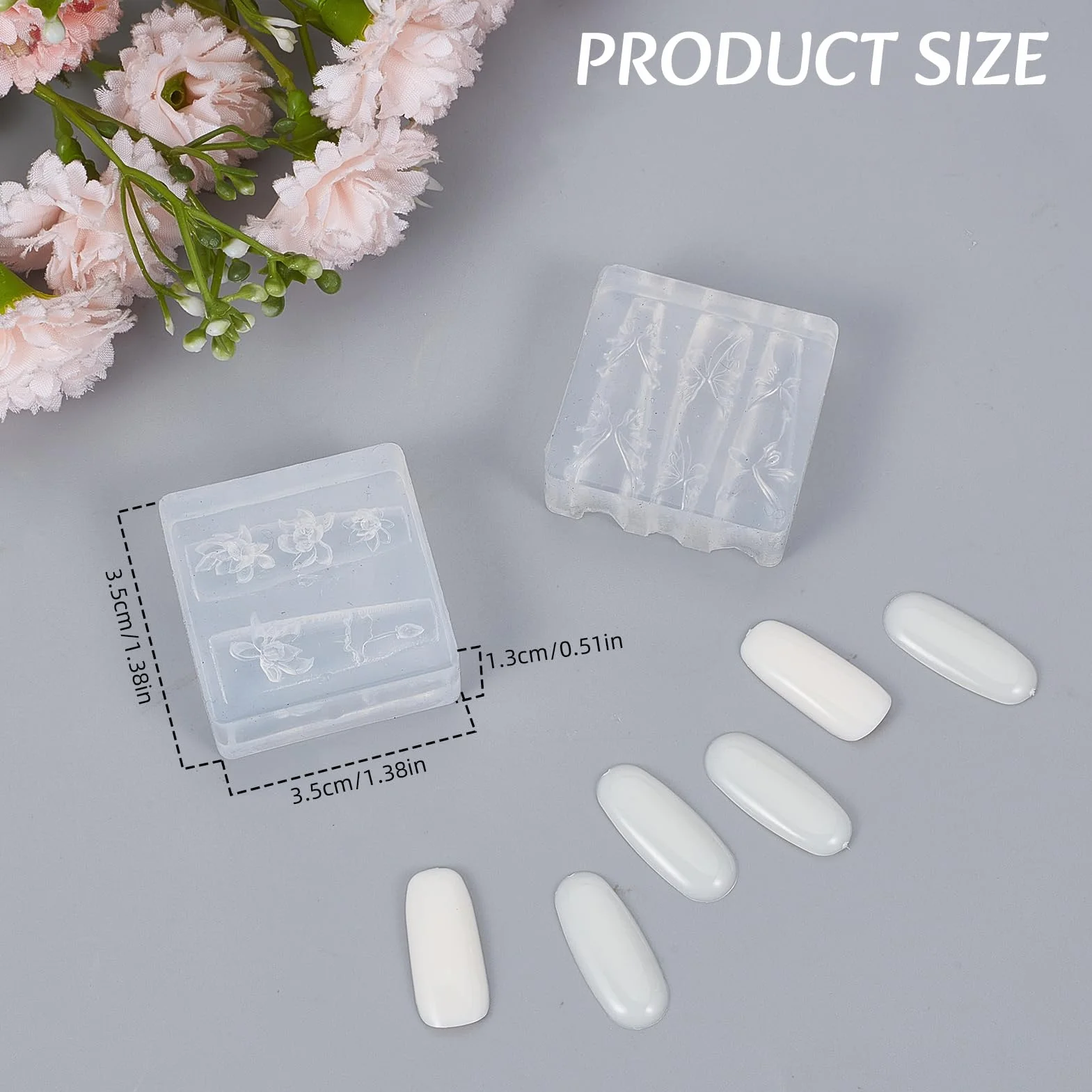 Moule en Silicone Nail Art Forme de Fleur de Lotus 3D pour Décorations d'Ongles