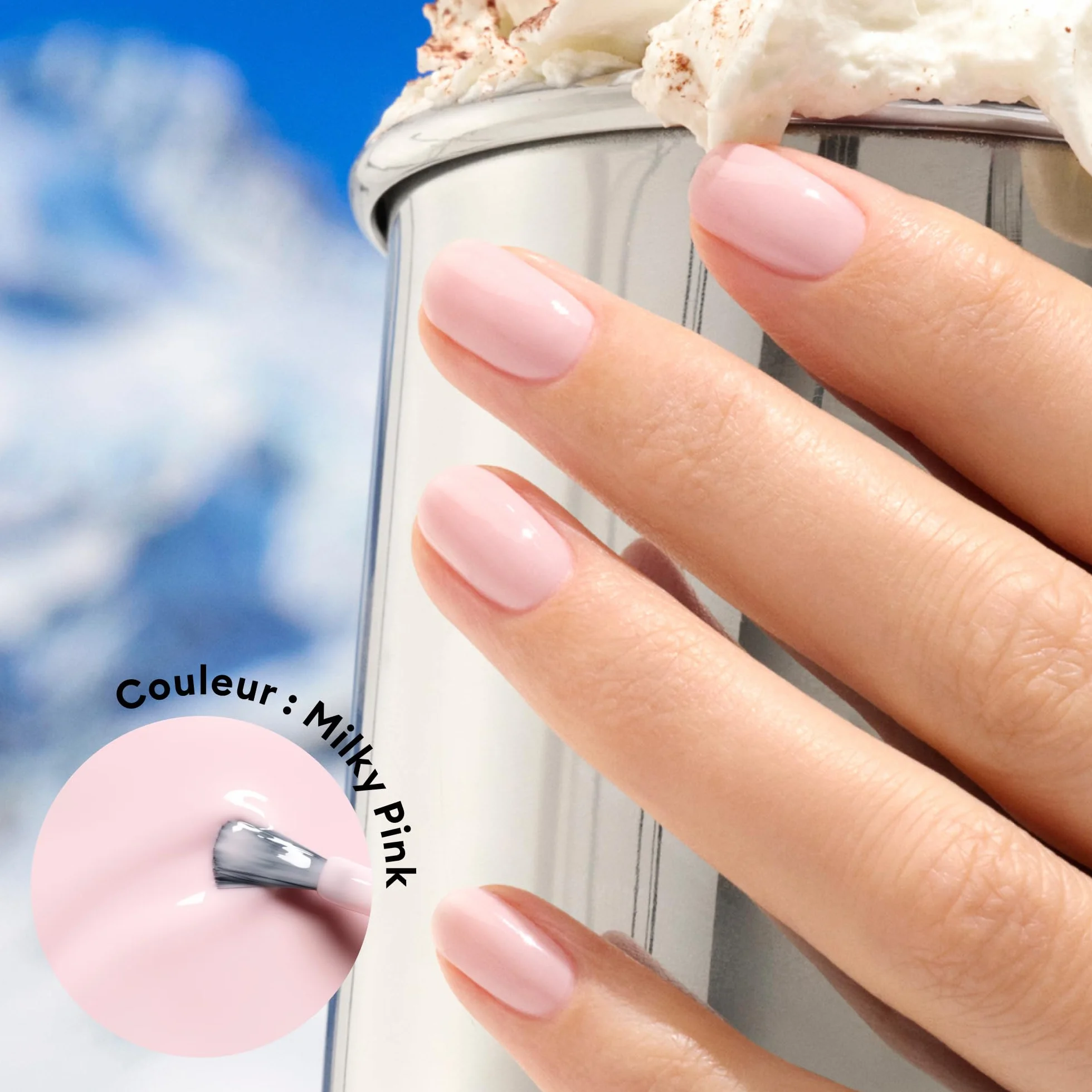 Manucurist Green Vernis à Ongles Rose Laiteux Milky Pink Nail Polish Vegan Made in France