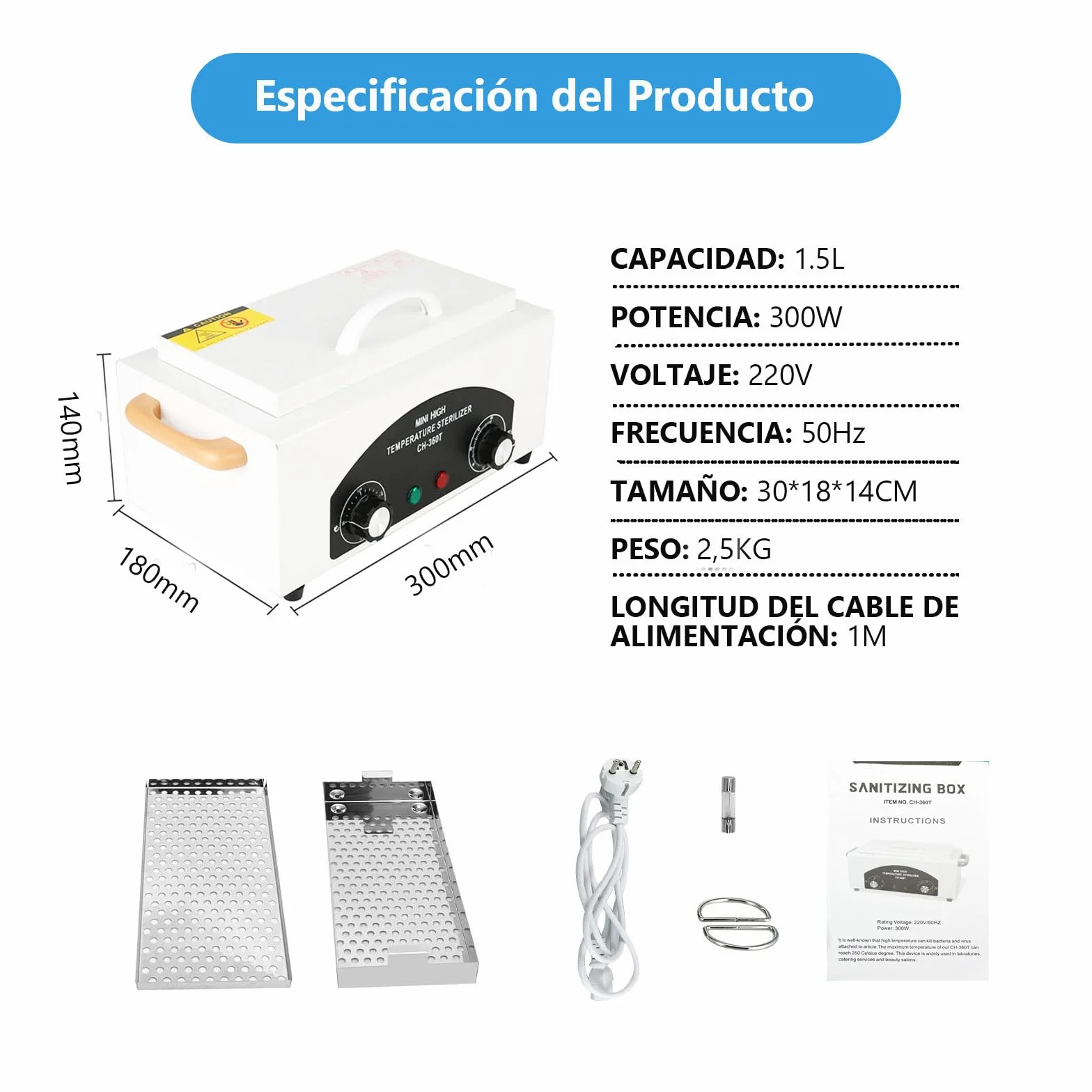 Lazy lady stérilisateur manucure haute température, stérilisateur professionnel à air chaud, sterilisateur materiel onglerie professionnel pour outils à ongles, dentaire,outils de coiffure