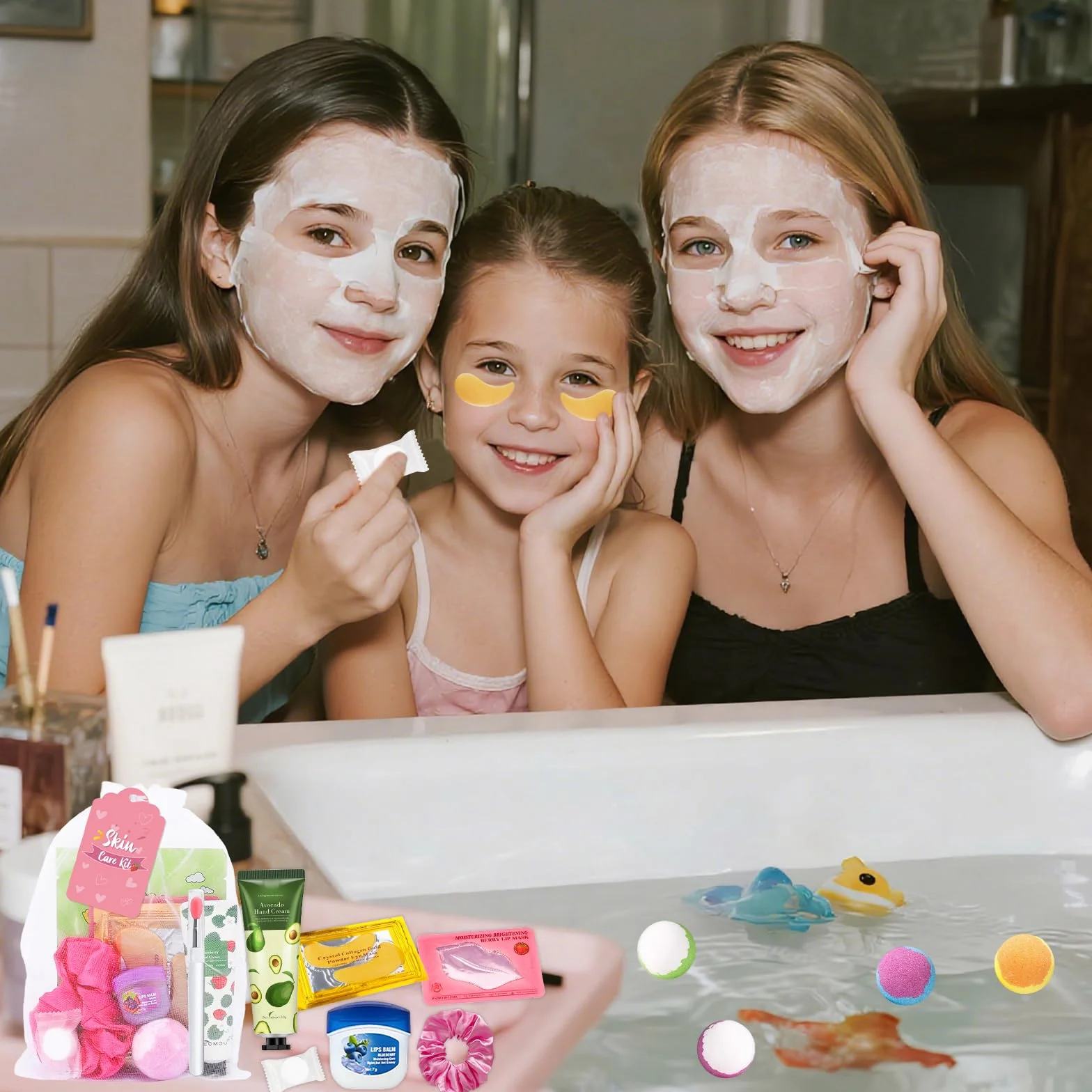 Coffret Cadeau Femme Spa Anniversaire 80 pces Bain et Soins Masques Crèmes Mains Bombes Baumes Lèvres Noël Maman Amie