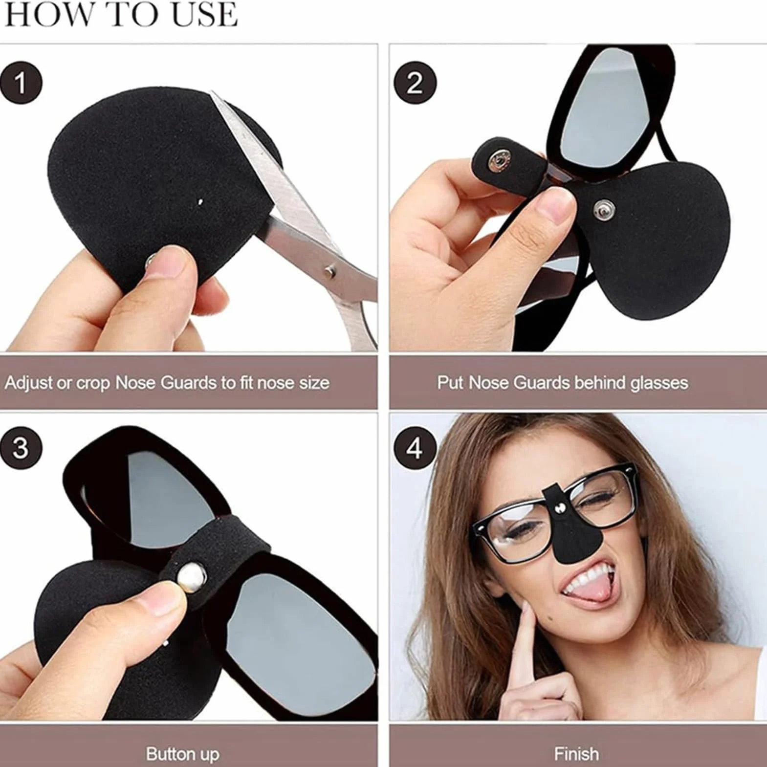 Protège-nez 5 pièces, protection solaire coupe-vent cache-yeux pour lunettes de soleil bronzage extérieur