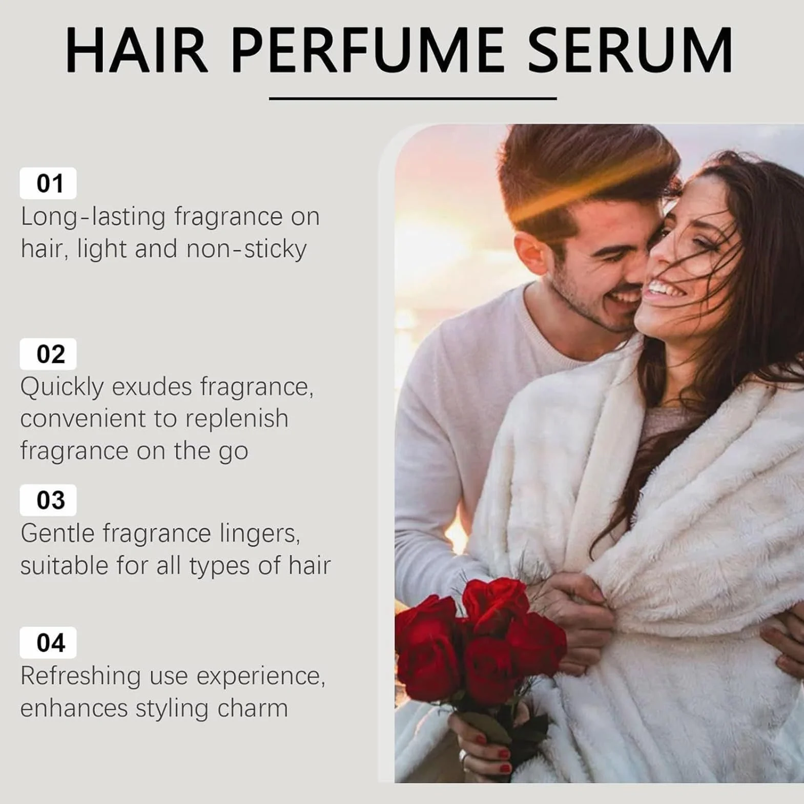 Spray de pour cheveux Brume parfumée nourrissante longue durée femmes