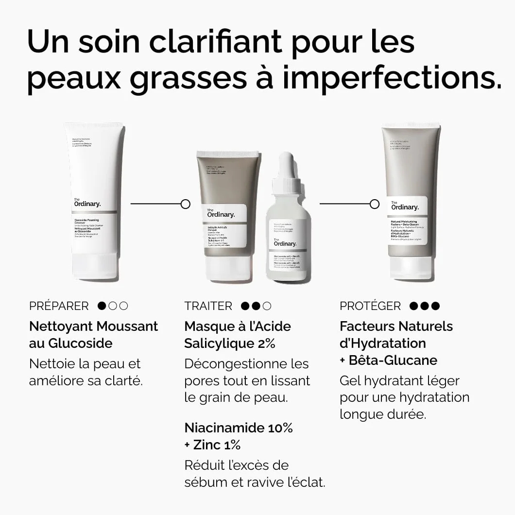 The Ordinary Masque à l'Acide Salicylique 2% purifiant charbon et argile 50 ml