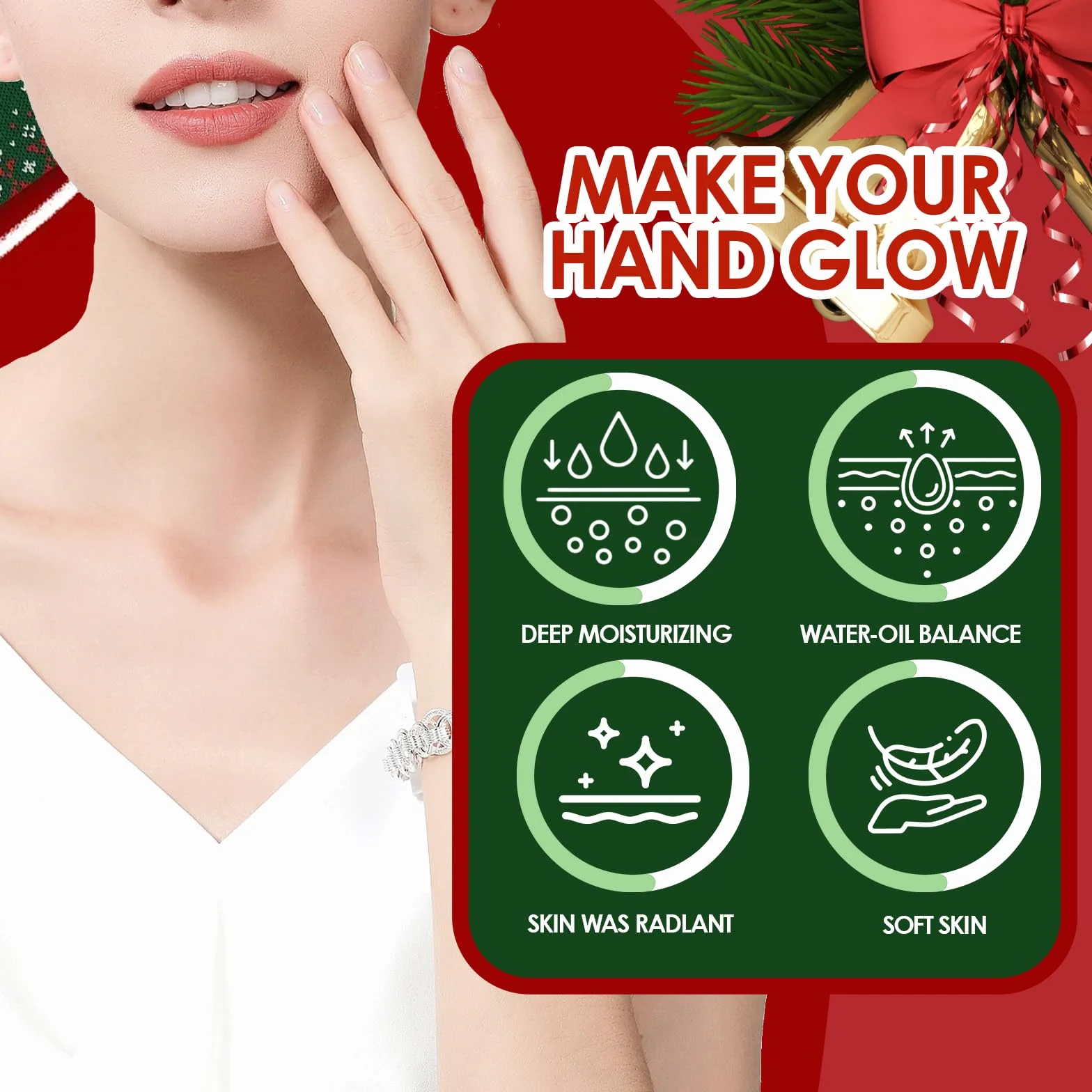 Masque Hydratant Mains 2 Paires, Soin Nourrissant Peau Sèche, Réparatrice