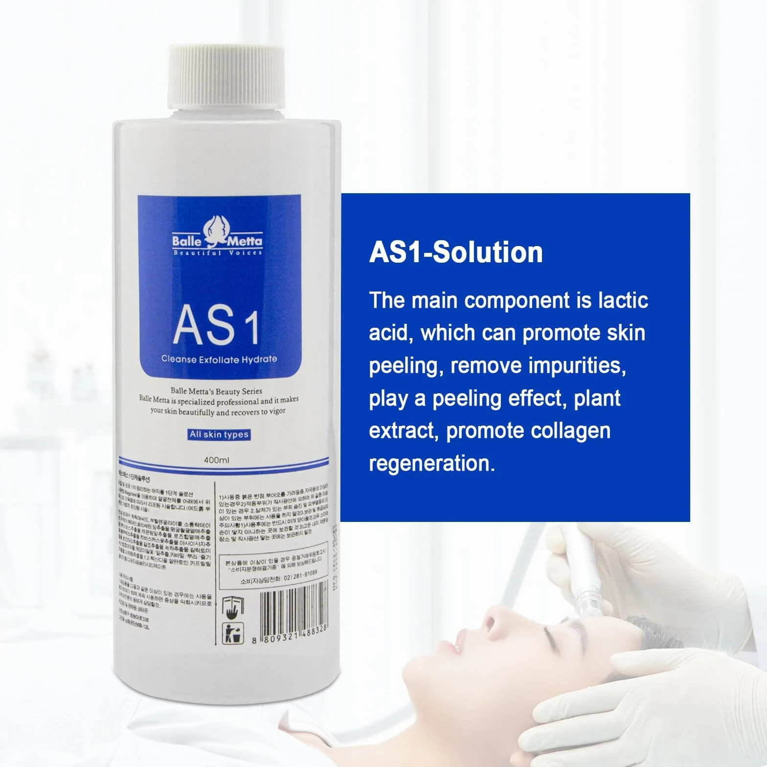 Soins de la peau facial beauté Aqua Peel solution 400ml par bouteille visage nettoyant et hydratant Elitzia ETYYS123